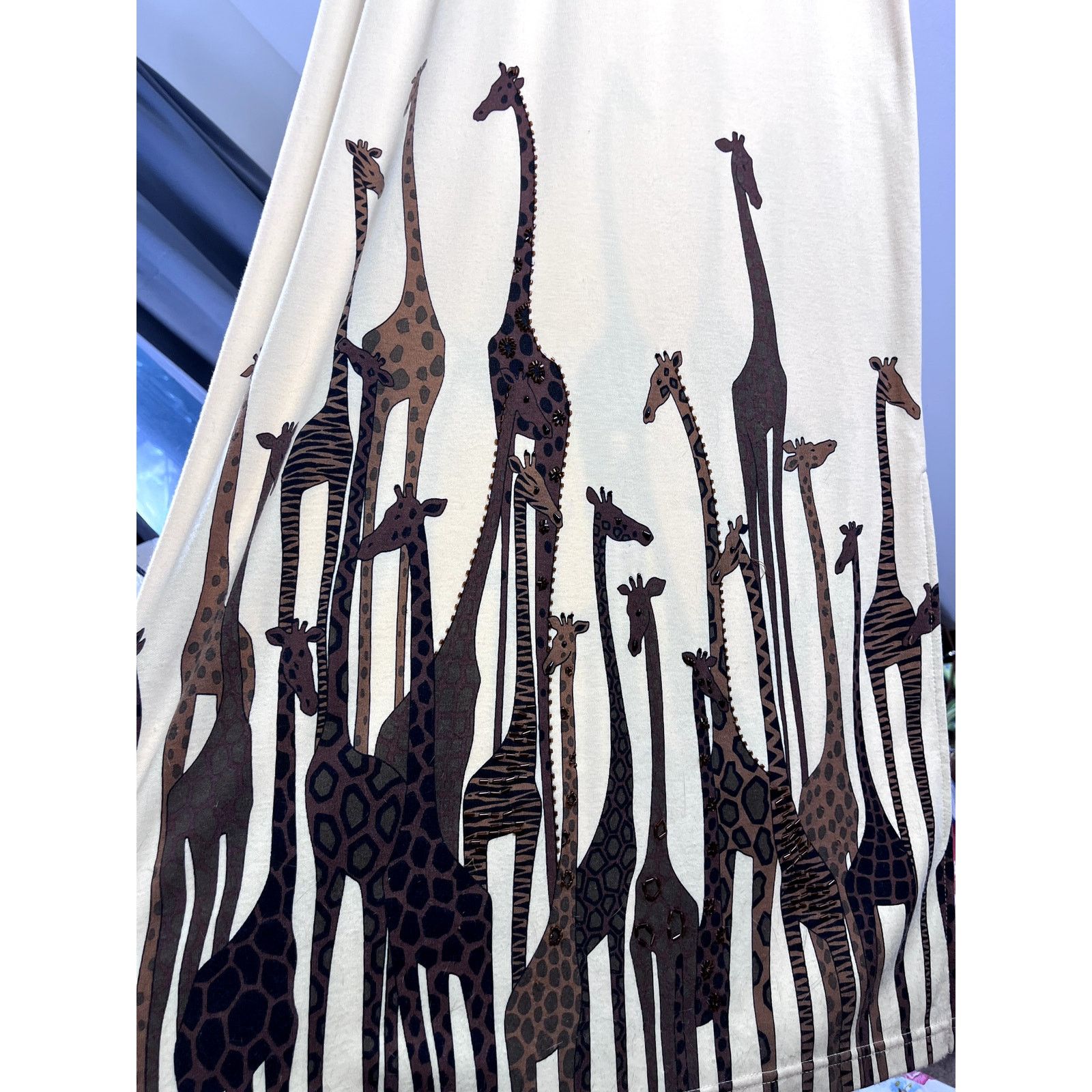 Vintage Vintage Yellow Lisa International Giraffe Maxi Dress M Size M / US 6-8 / IT 42-44 - 4 Thumbnail