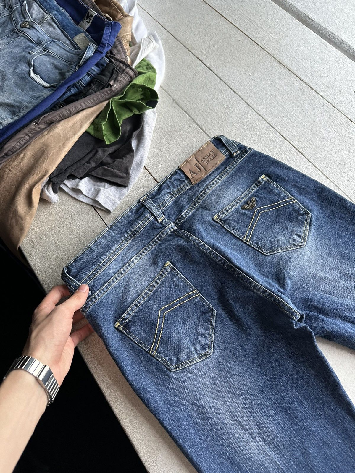 Armani 🚨Gothic Armani Regular Slim relax Flared Jeans Womens Size 30" / US 8 / IT 44 - 9 Thumbnail