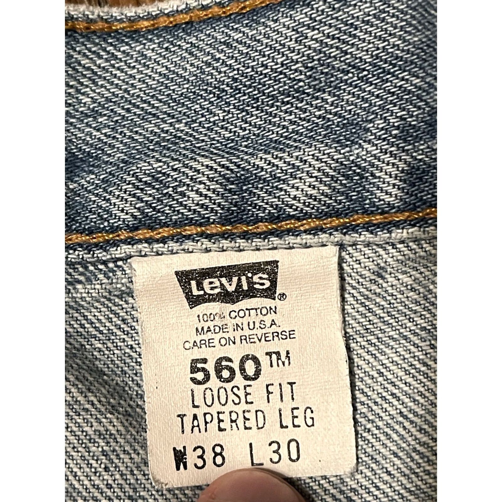 Levi's VINTAGE Levi's 560 Y2K Loose Fit Denim Jeans Made in USA Men's 37x30 Size US 37 - 4 Thumbnail