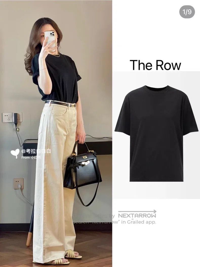 The Row The Row Black Solid Short Sleeve Size M / US 6-8 / IT 42-44 - 1 Thumbnail