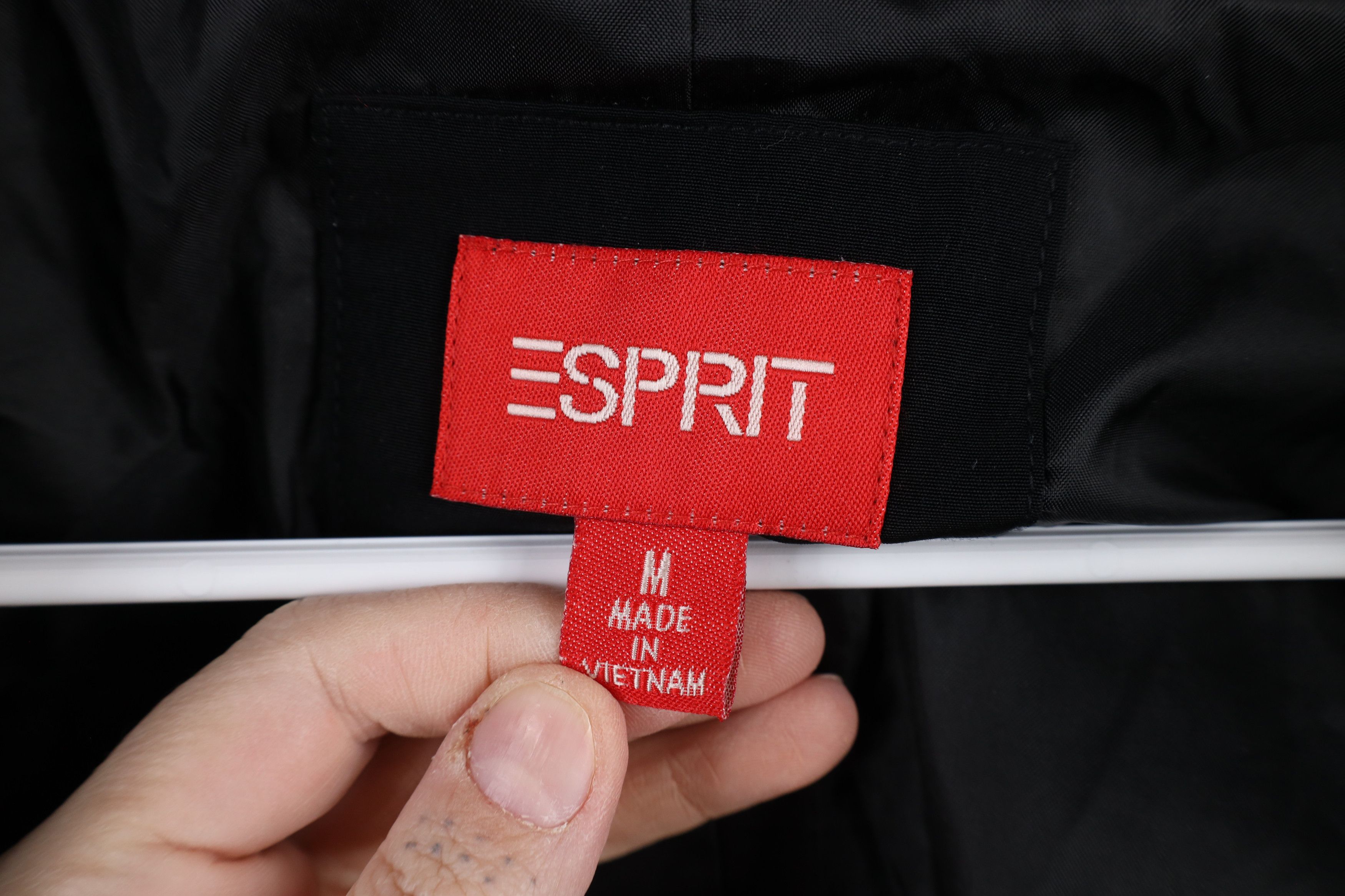 Esprit × Vintage Vintage 90s Y2K Esprit Babydoll Quilted Jacket Coat Black Size M / US 6-8 / IT 42-44 - 9 Thumbnail