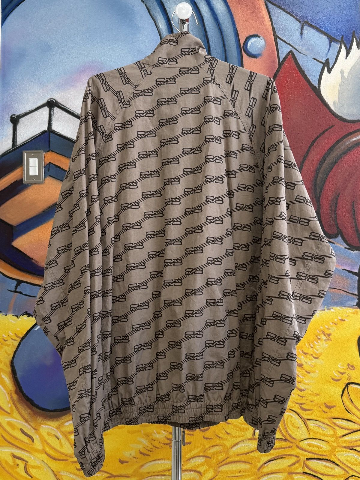 Balenciaga Balenciaga Monogram Track Jacket Brown Size US XXS / EU 40 - 2 Thumbnail