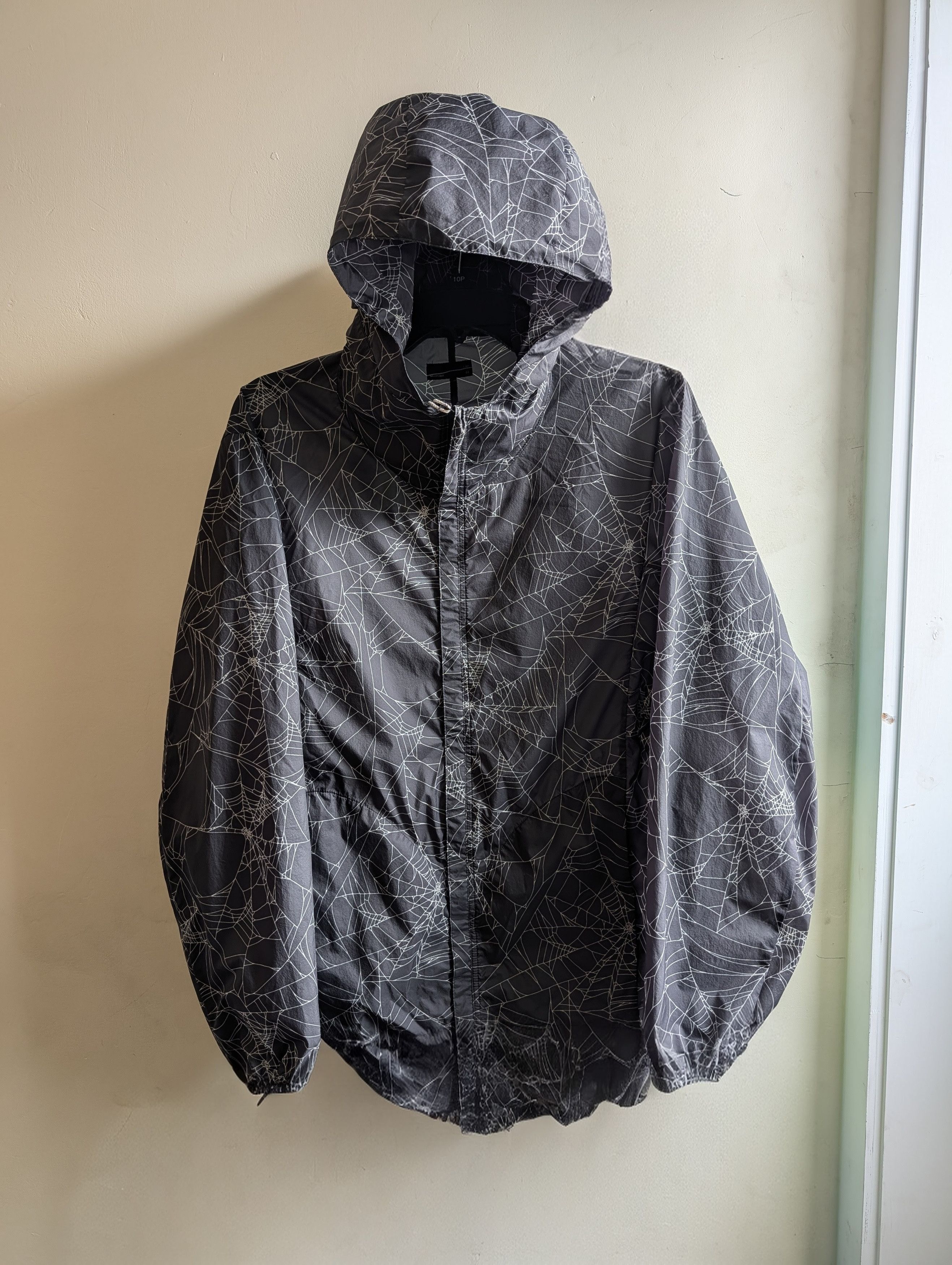 Lad Musician Hooded Spider Web Zip Up Windbreaker Size US S / EU 44-46 / 1 - 1 Thumbnail