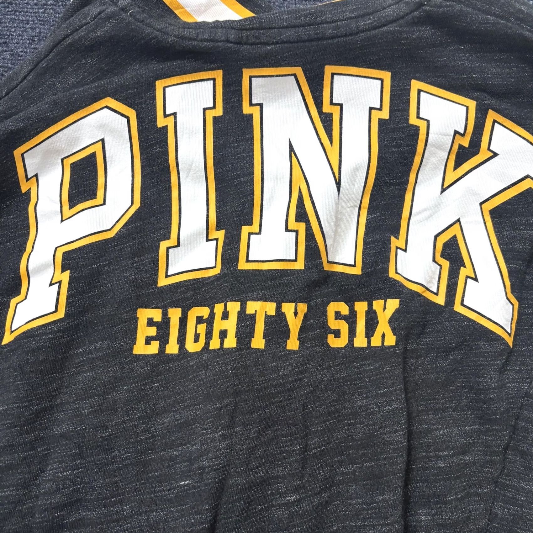 Pinko PINK Victoria's Secret Sweatshirt Womens Small Gray 1/4 Zip Mock Neck College Logo 86 Dog Size S / US 4 / IT 40 - 3 Thumbnail