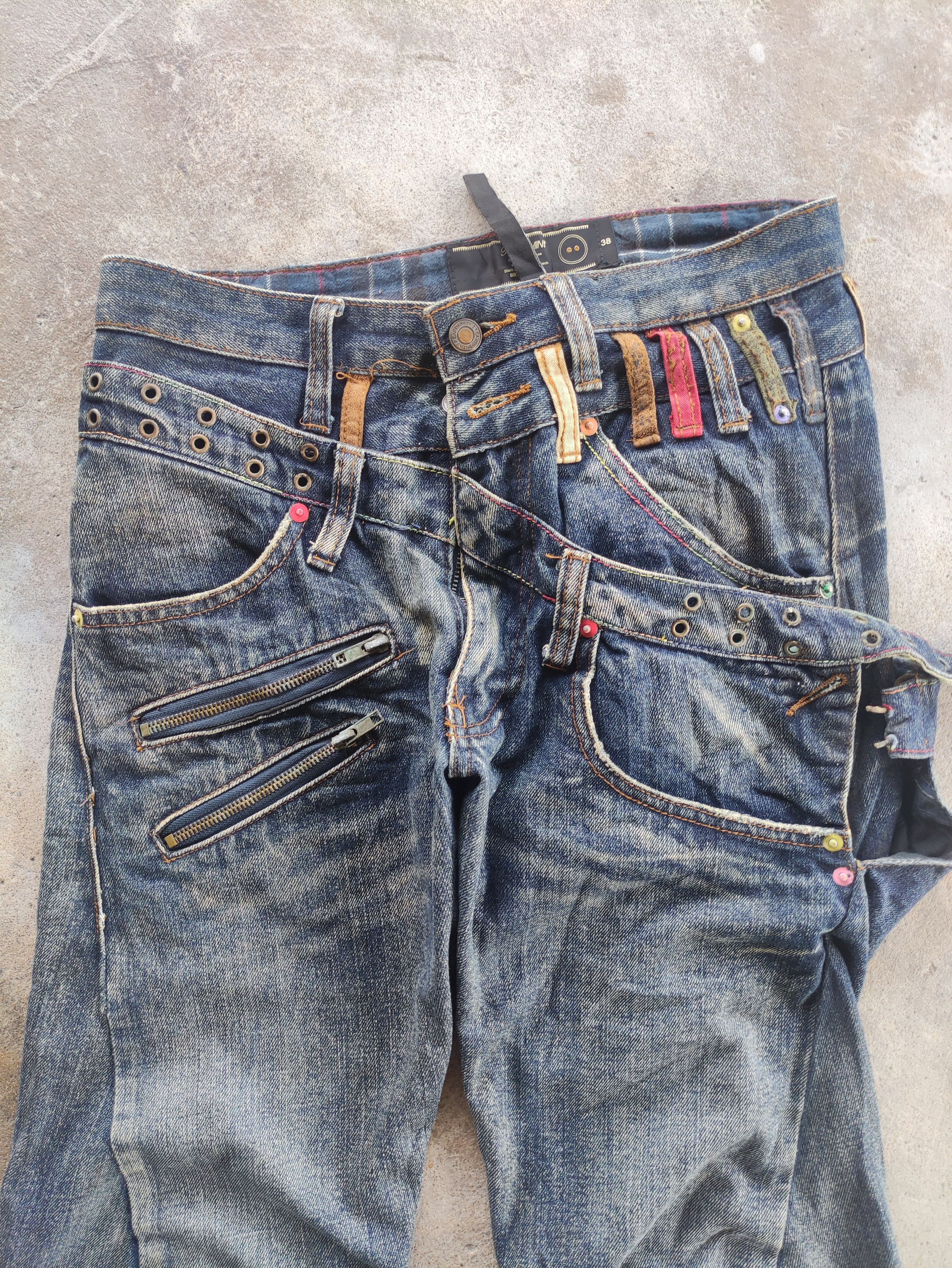 Japanese Brand Vintage Japanese Brand Double Waist Denim Faded Pants Size US 30 / EU 46 - 3 Thumbnail
