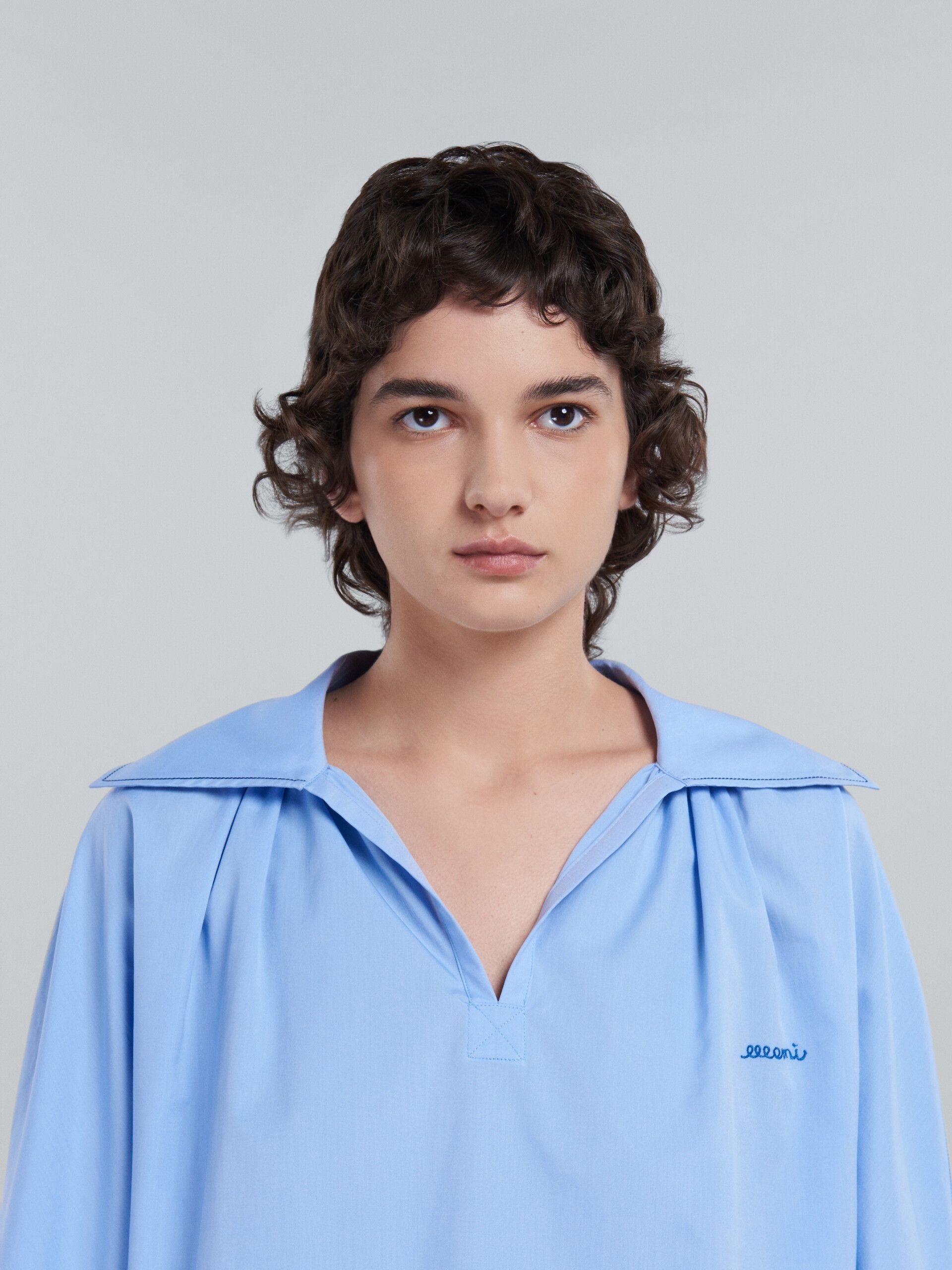 Marni o1f1d3z0525 Bio Cotton Dress in Blue Size S / US 4 / IT 40 - 6 Thumbnail