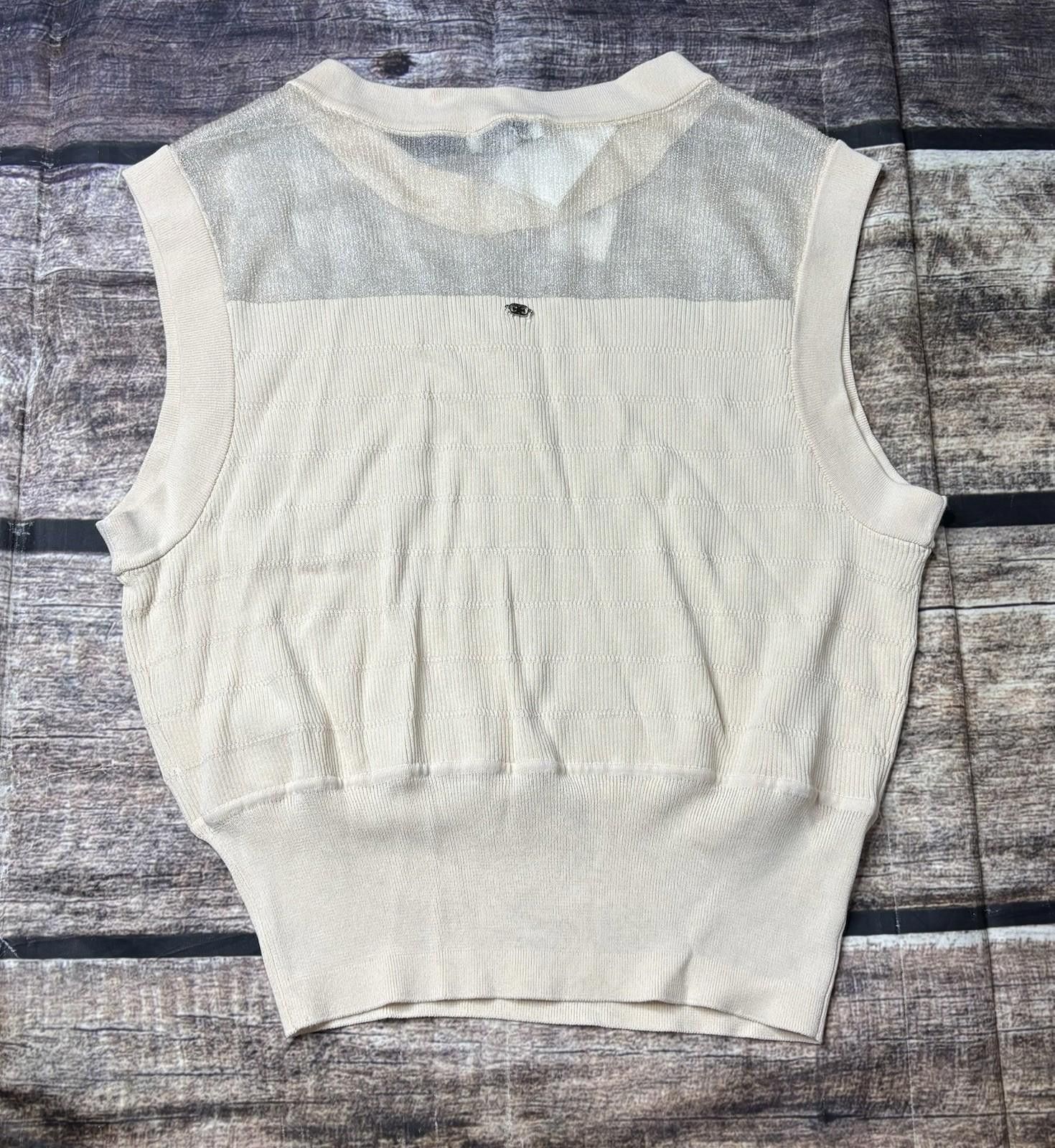 Other Sam Edelman Top Women's XL Samara Metallic Knit Sheer $79 Size XL / US 12-14 / IT 48-50 - 3 Thumbnail