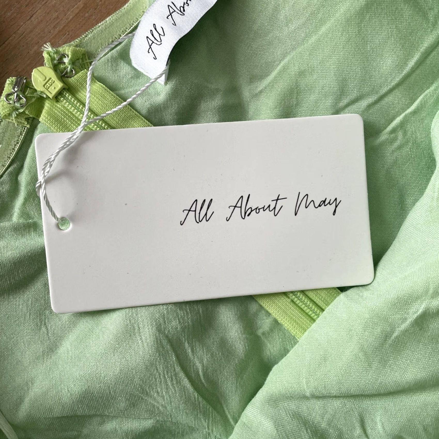 Vintage All About May Dress Women’s Size 10 Lime Green Maxi Sheath A-Line Puff Sleeve Dress Size L / US 10 / IT 46 - 3 Thumbnail
