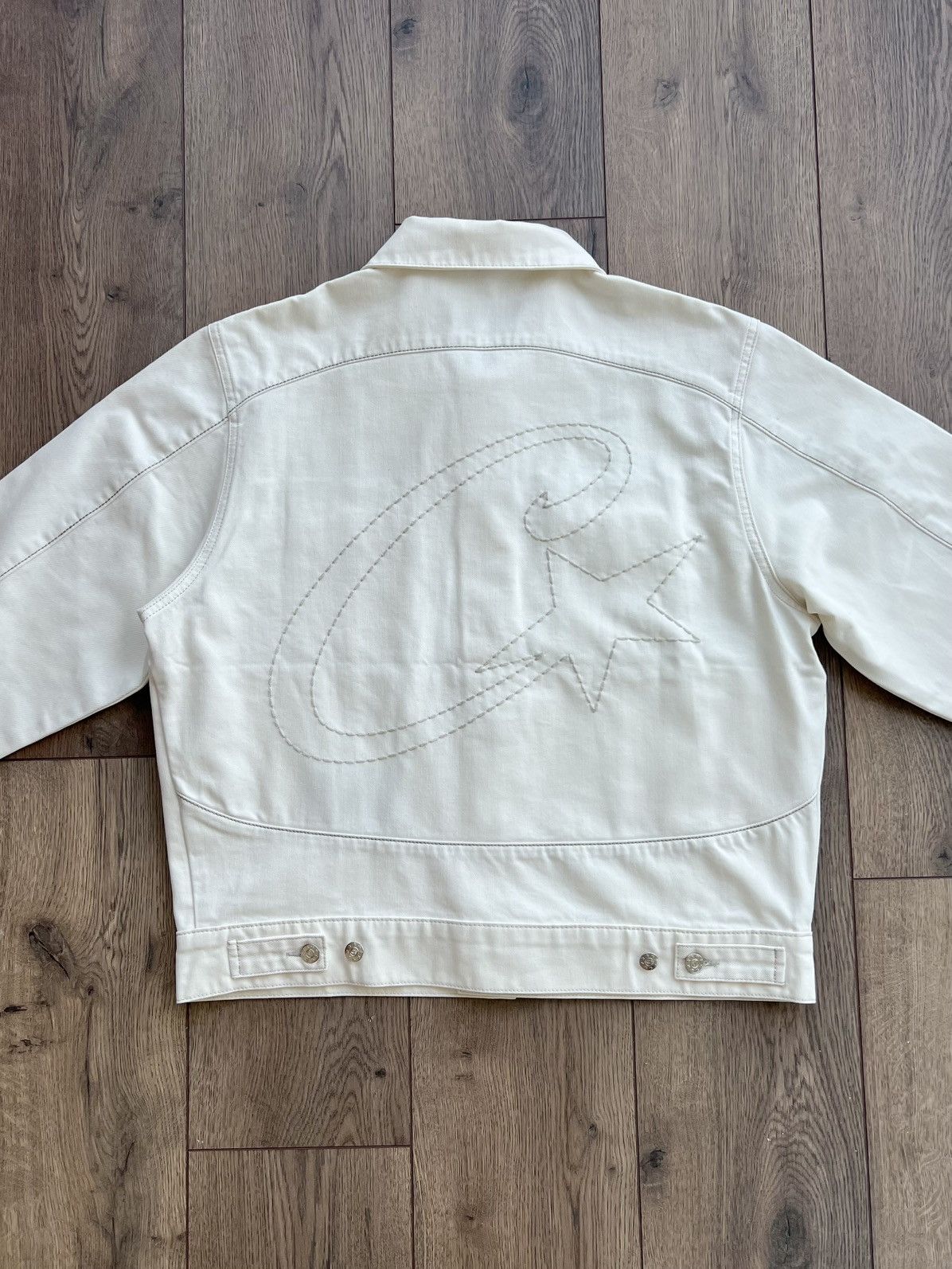 Corteiz Corteiz C-Star White Denim Jacket Medium Size US M / EU 48-50 / 2 - 5 Thumbnail