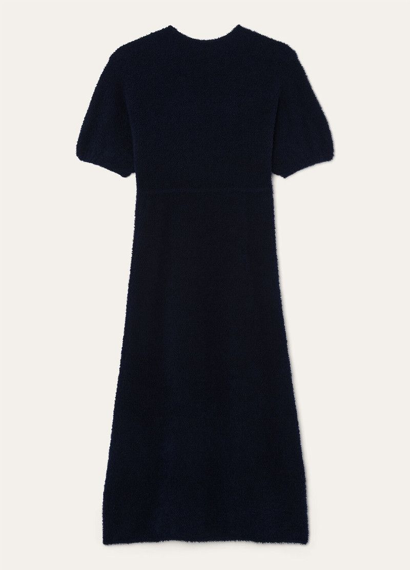 Loro Piana o1srvl11e0526 FAO9740 Pella Midi Dress in Navy Blue Size S / US 4 / IT 40 - 6 Thumbnail