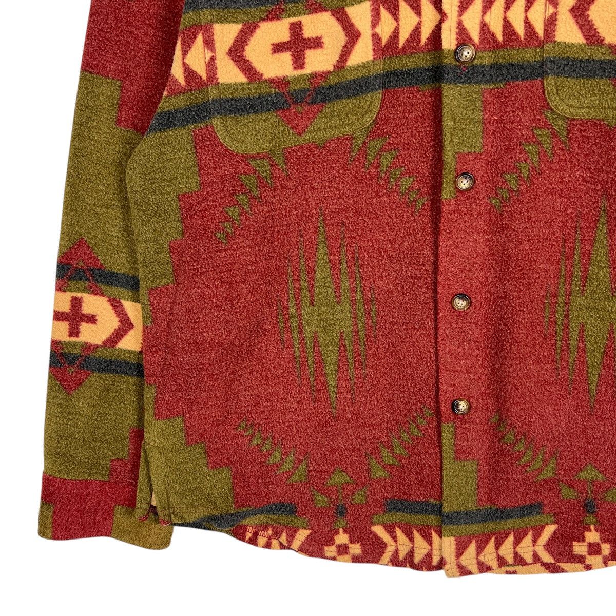 Orvis 🔥 VINTAGE ORVIS AZTEC MOTIVE FLEECE FLANNEL SHIRT JACKET Size US M / EU 48-50 / 2 - 4 Thumbnail