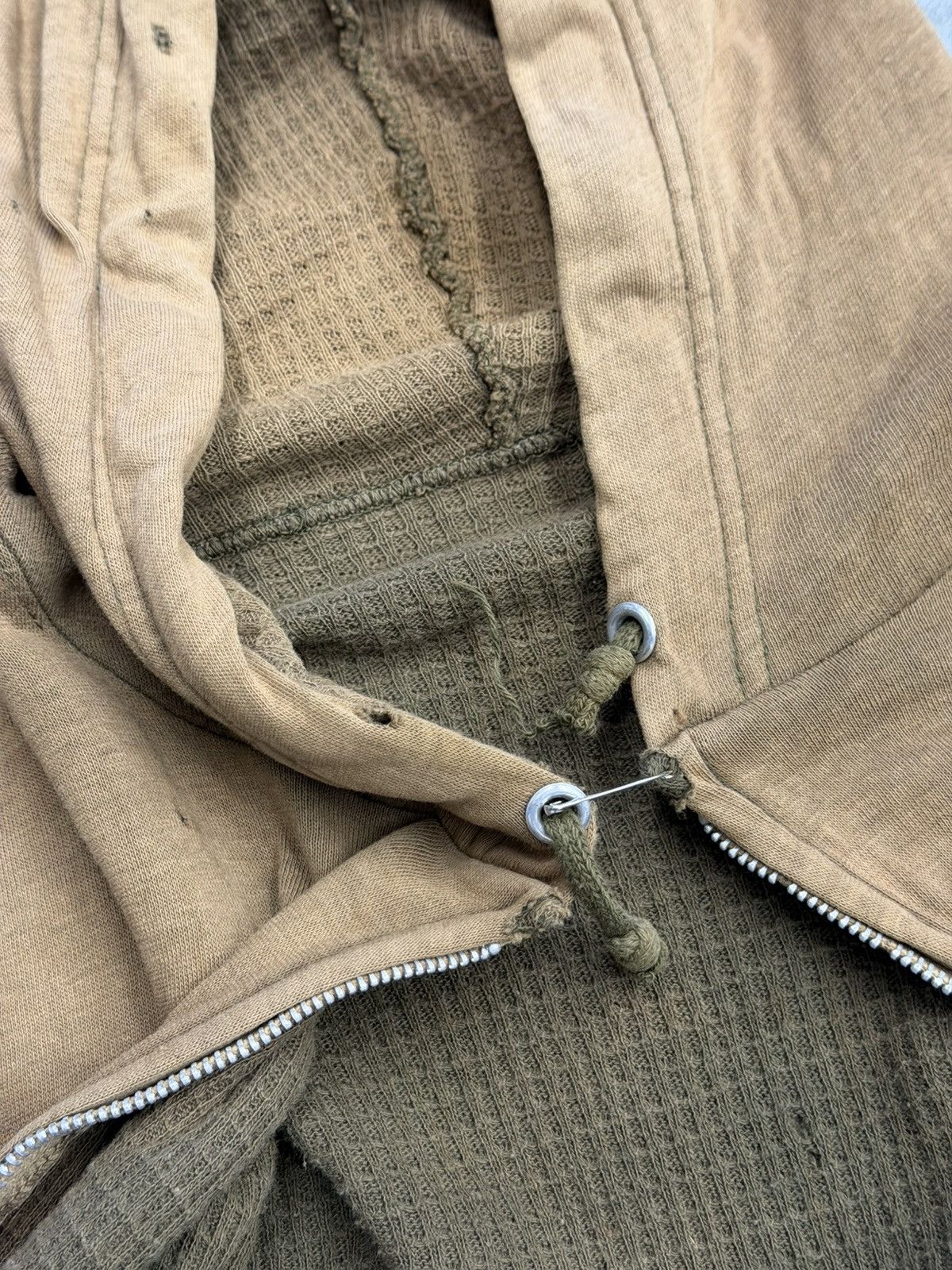 Other 1950's Vintage Thrashed Selvedged Waffle Line Zip Up Hoodie Size US L / EU 52-54 / 3 - 8 Thumbnail