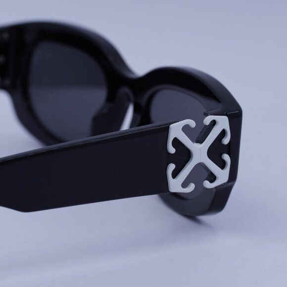 Off-White Off-White OERI14E PALMER 1007 Sunglasses Black Oval Frame Size ONE SIZE - 10 Thumbnail