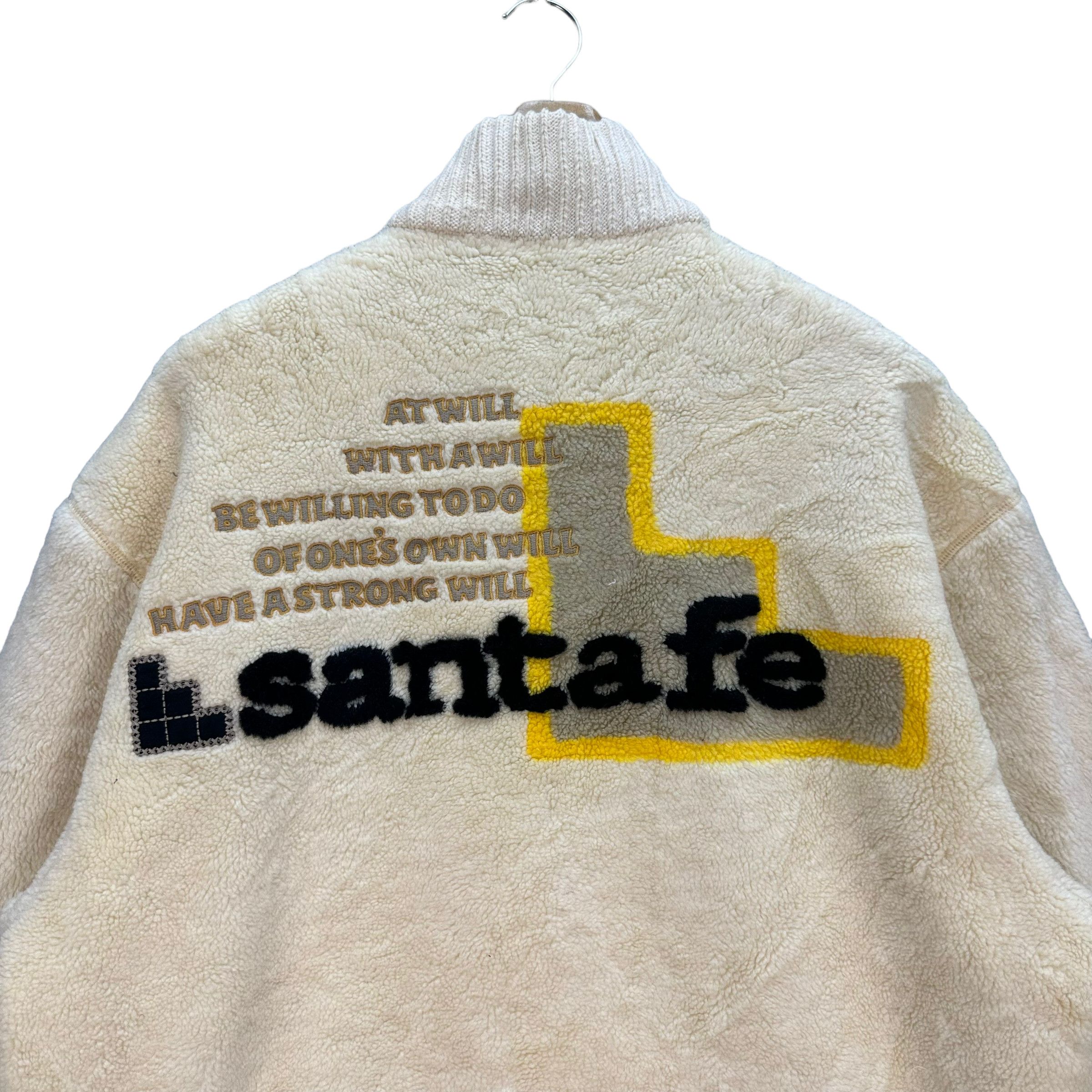 Japanese Brand SANTA FE BIG LOGO KNITTED FLEECE JACKET #7442-146 Size US L / EU 52-54 / 3 - 2 Thumbnail