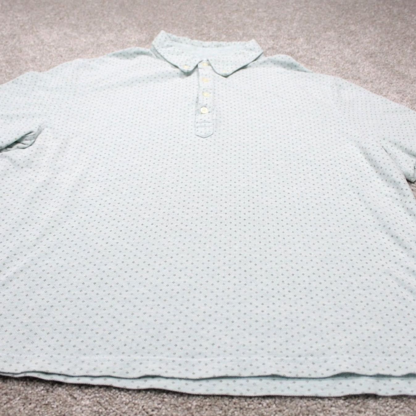 Jos. A. Bank Jos. A. Bank Polo Shirt Men XL Blue Geometric Cotton S/S Button-Down Short Sleeve 100% Cotton Regular Fit Classic Sportsman Model Size US XL / EU 56 / 4 - 3 Thumbnail