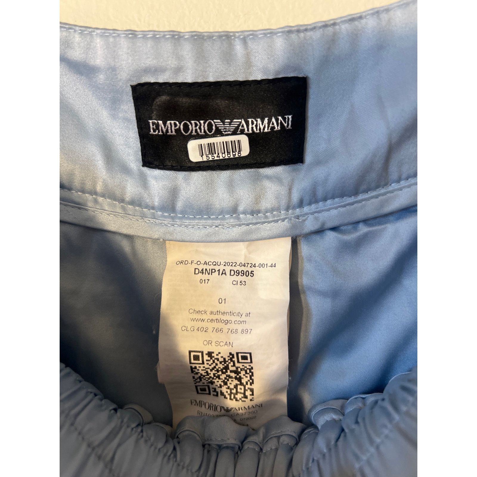 Emporio Armani RTR Emporio Armani Sz 44 / Large Blue Boucle Pull-On Shorts Size 34" / US 12 / IT 48 - 5 Thumbnail