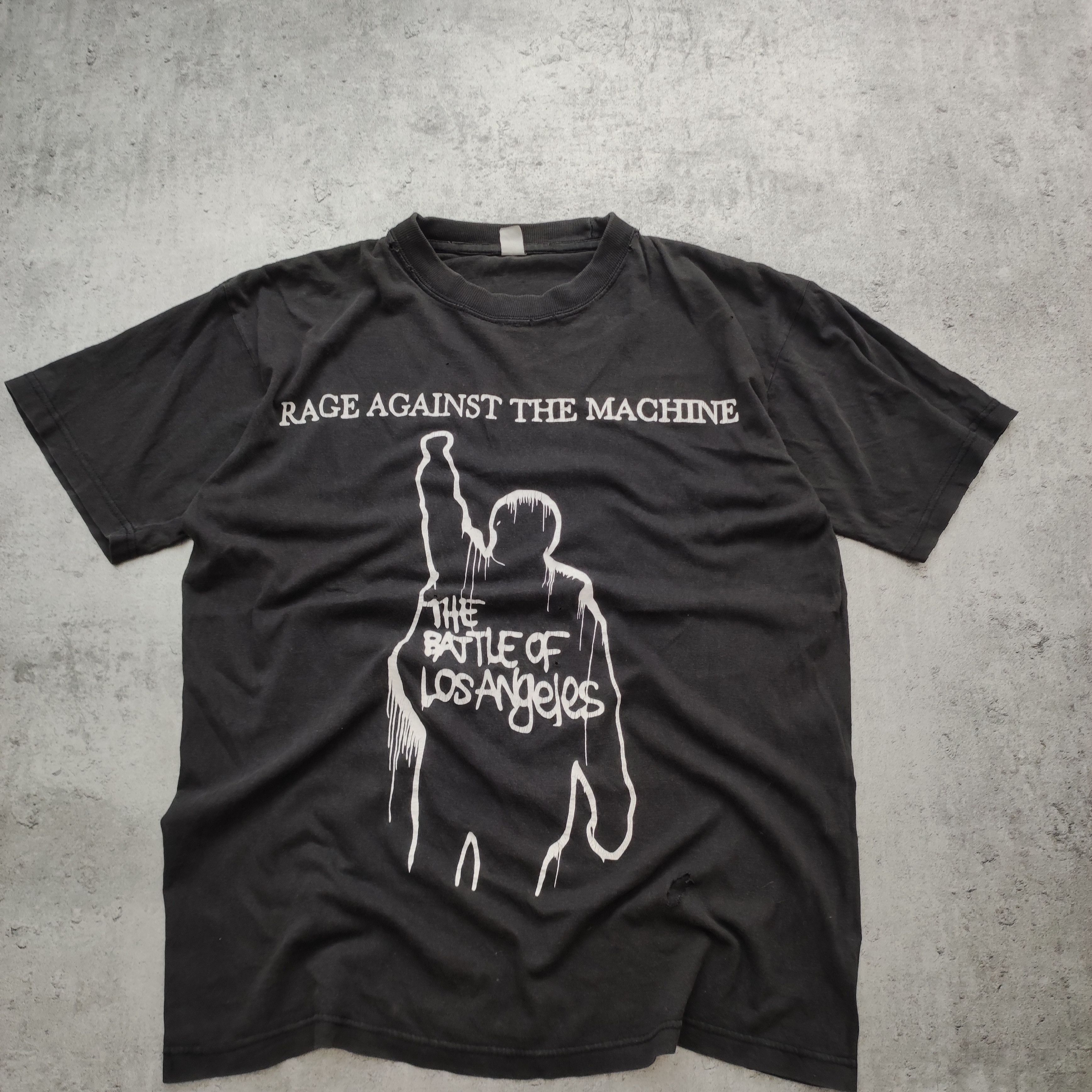 Band Tees × Vintage RARE 90s Washed Distressed Rage Against The Machine Tee Size US XL / EU 56 / 4 - 3 Thumbnail