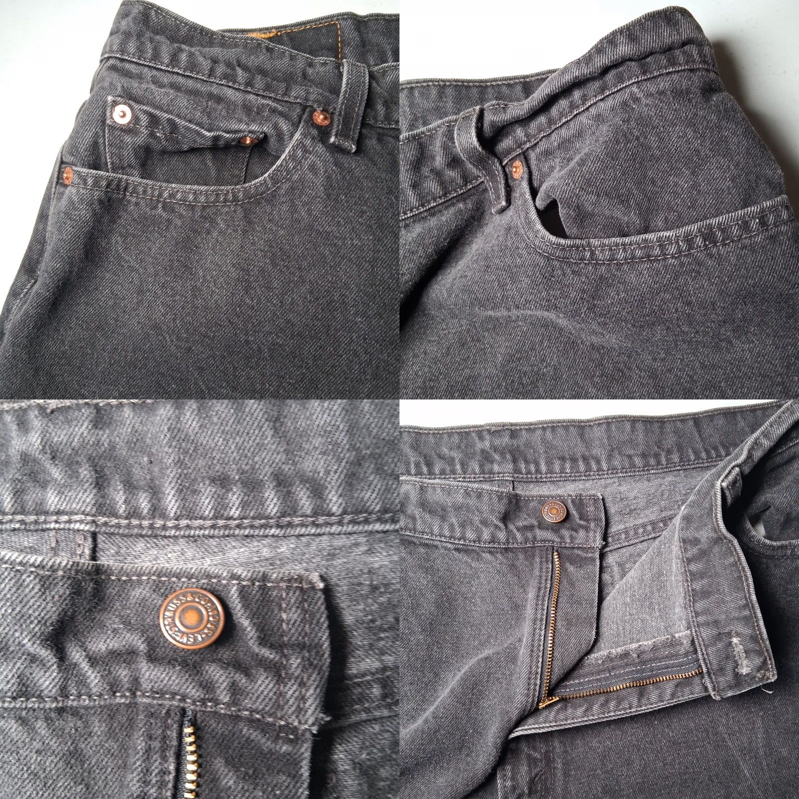 Levi's Vintage Levi's 550 Jeans Plus Size 38x29.5 Relaxed Tapered Leg Black Denim Jeans Womens Size 26" / US 2 / IT 38 - 9 Thumbnail