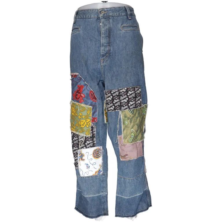 Loewe x Paulas Ibiza Sequin Multi Patched Denim Jeans Size US 38 / EU 54 - 1 Thumbnail