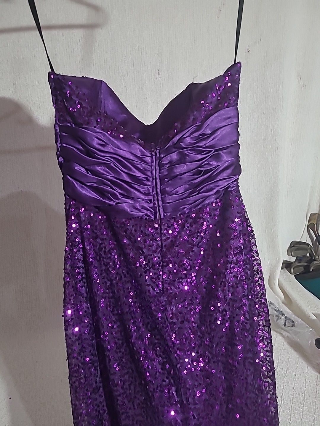 Other Size Small Purple Sequin gown slit , In Time For Prom Size S / US 4 / IT 40 - 4 Thumbnail