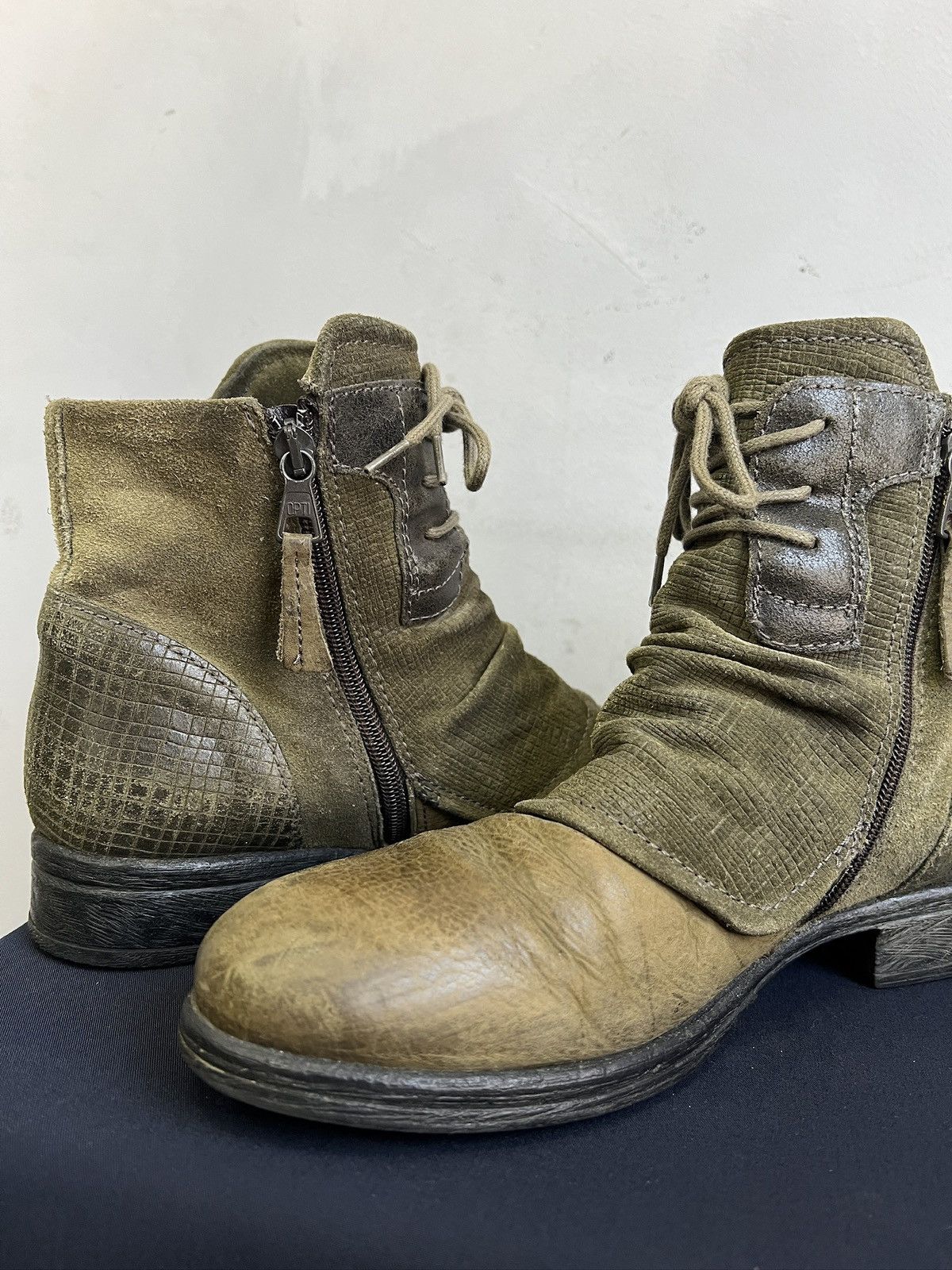 A.S.98 Distressed Leather Ankle Boots Vintage artisan ankle A.S. 98 Size US 7.5 / EU 40-41 - 11 Thumbnail