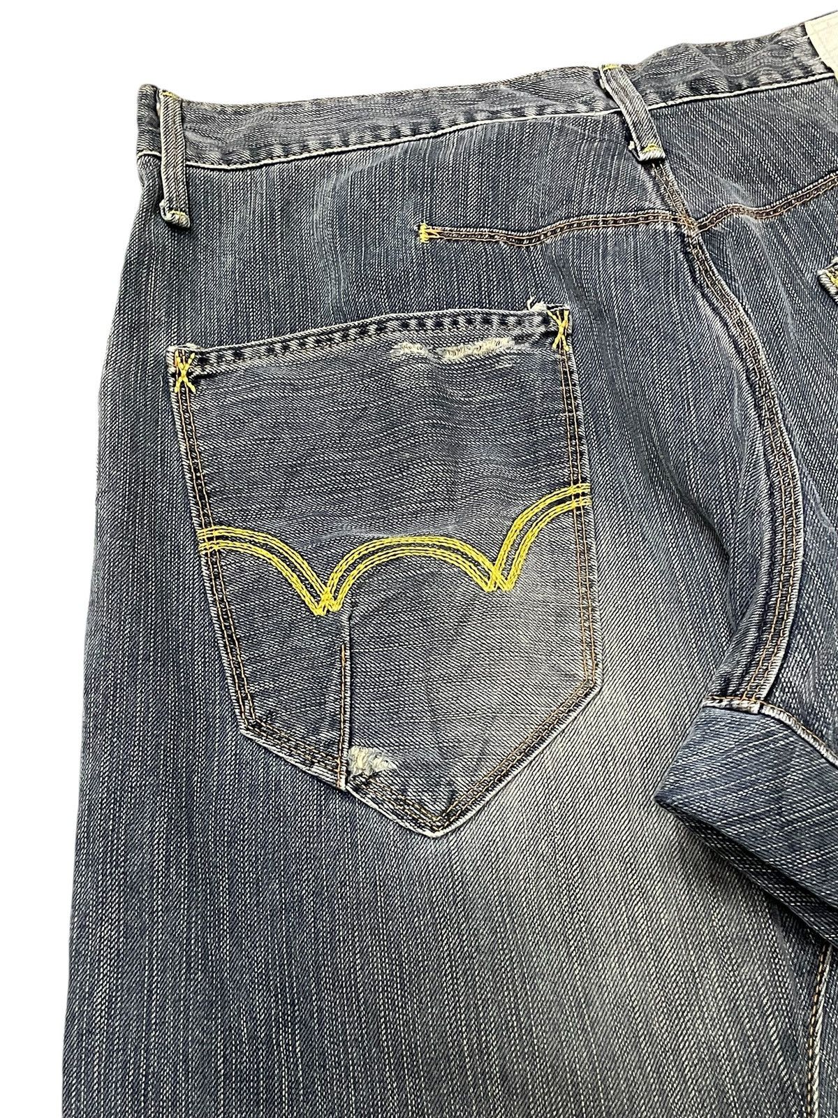 Edwin × Hysteric Glamour Edwin XV-Function Boro Heavy stitched Spiral Cropped Jeans Size US 34 / EU 50 - 17 Thumbnail