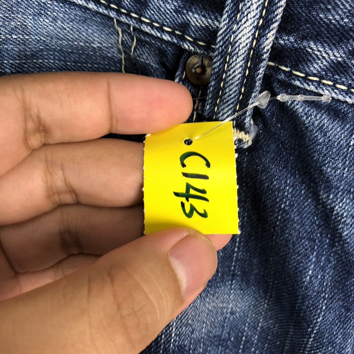 Eternal DL Eternal Blue Distressed Denim Pants #C143 Size US 29 - 10 Thumbnail