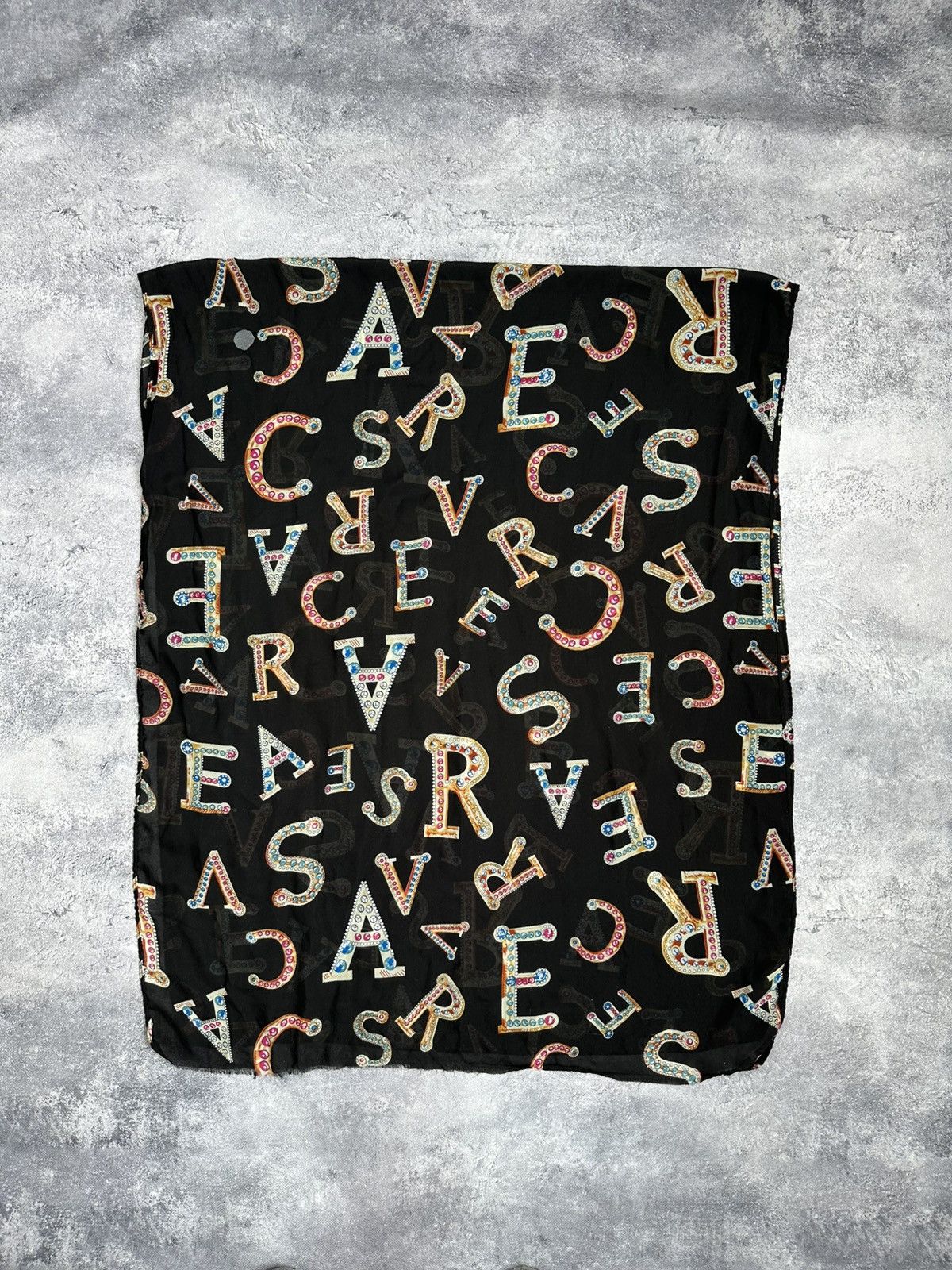 Versace Versace Vintage Silk Monogram Handkerchief Scarf Neckwear Size ONE SIZE - 4 Thumbnail