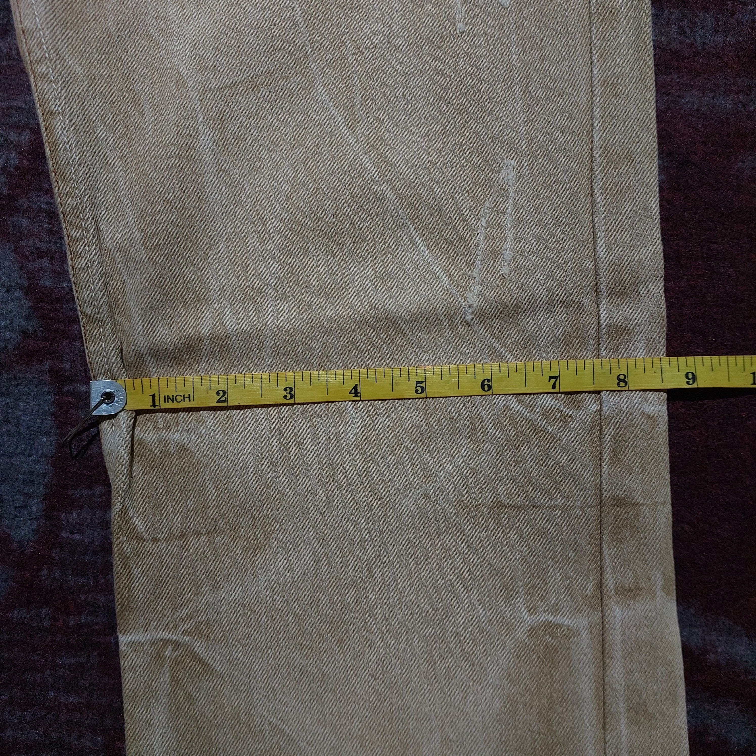 Tornado Mart Oil cake japanese faded dark beige boot cut jeans Size US 30 / EU 46 - 17 Thumbnail