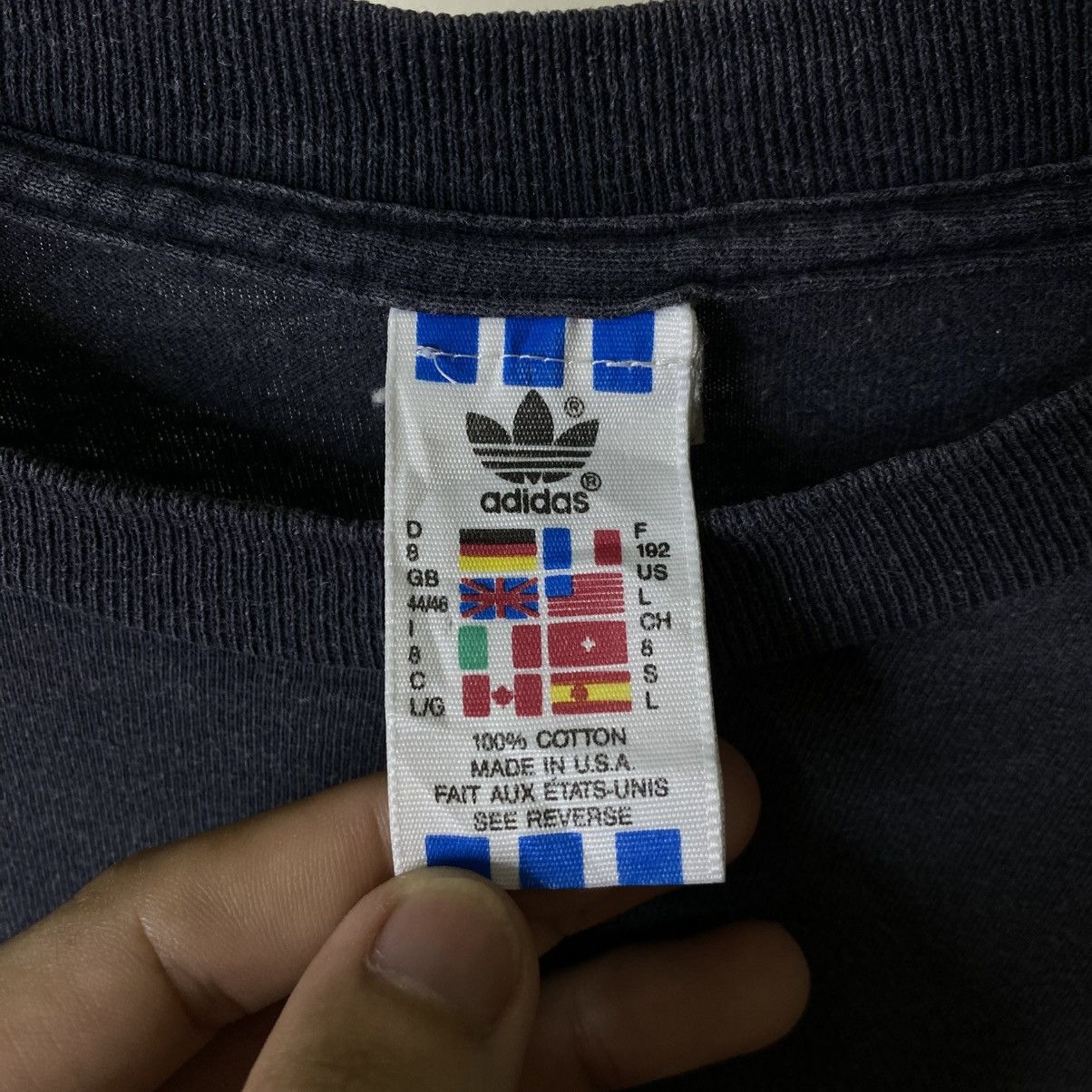Adidas Vintage 90s Adidas Double Sided Graphic Sunfaded Tee Size US XL / EU 56 / 4 - 4 Thumbnail