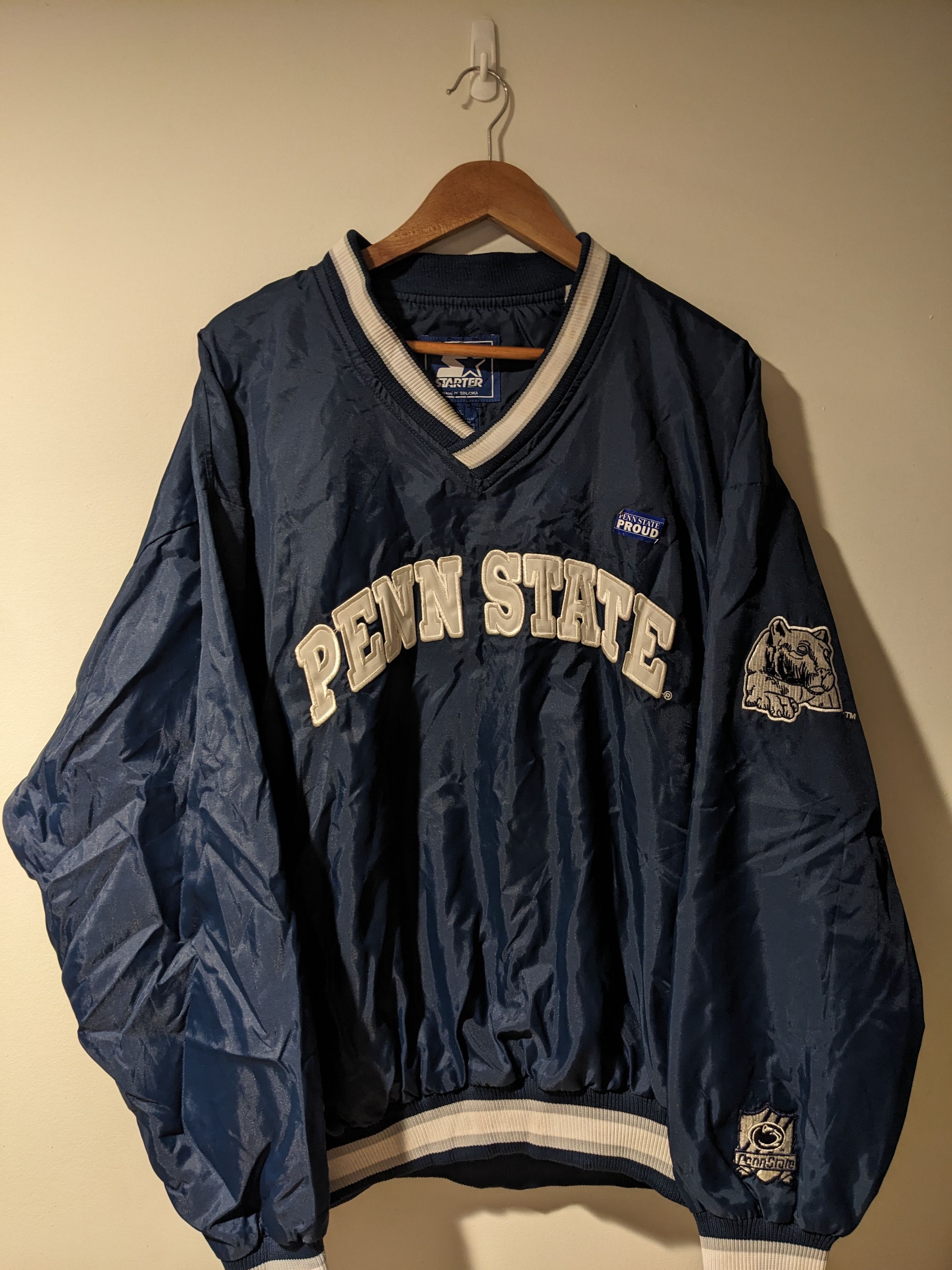 Starter Vintage 90s Penn State Nittany Lion Starter Windbreaker Size US XL / EU 56 / 4 - 1 Thumbnail