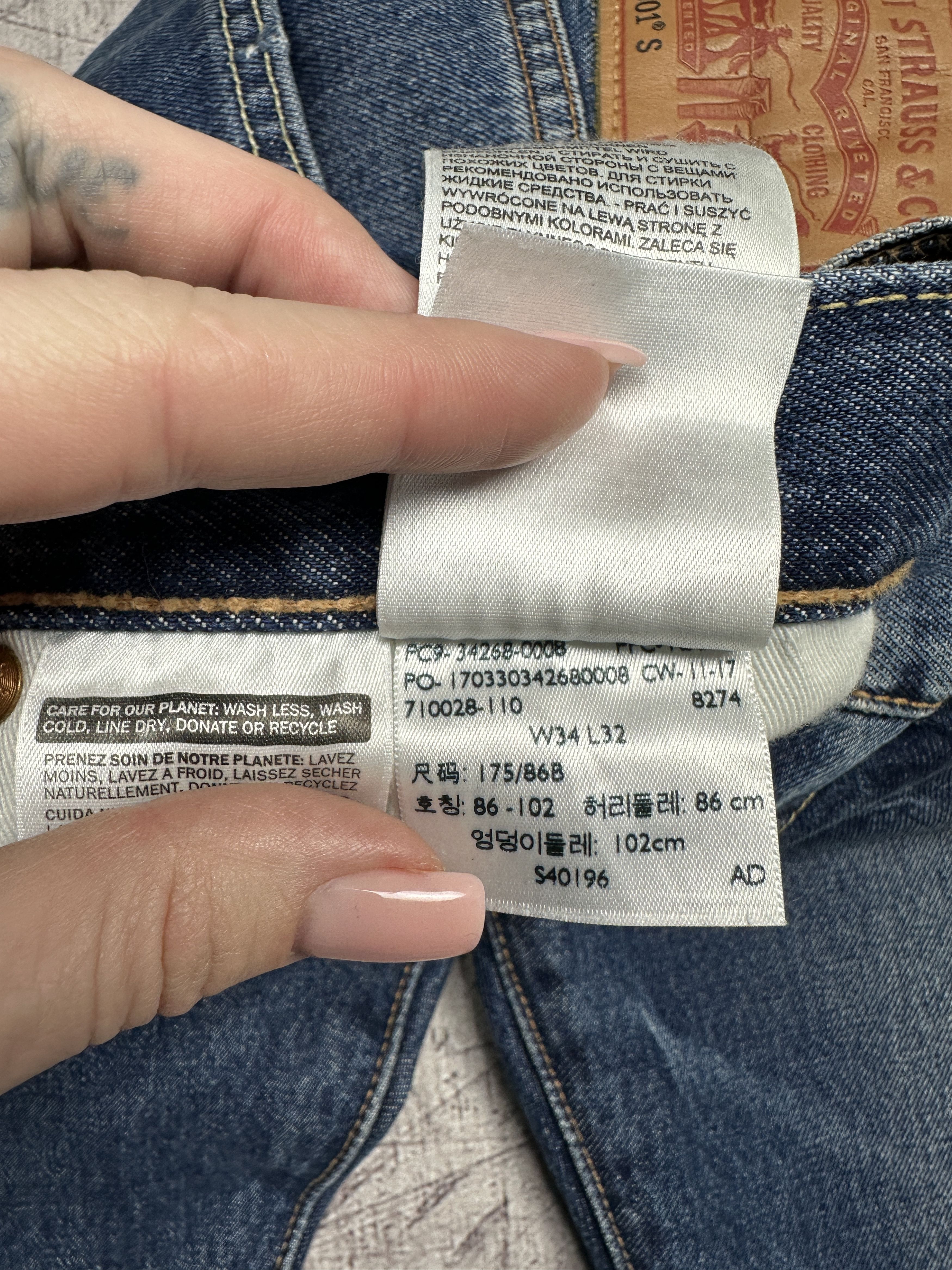 Levi's Levi's 501 Mens Denim Pants Jeans Size 34 x 32 Size US 34 / EU 50 - 10 Thumbnail