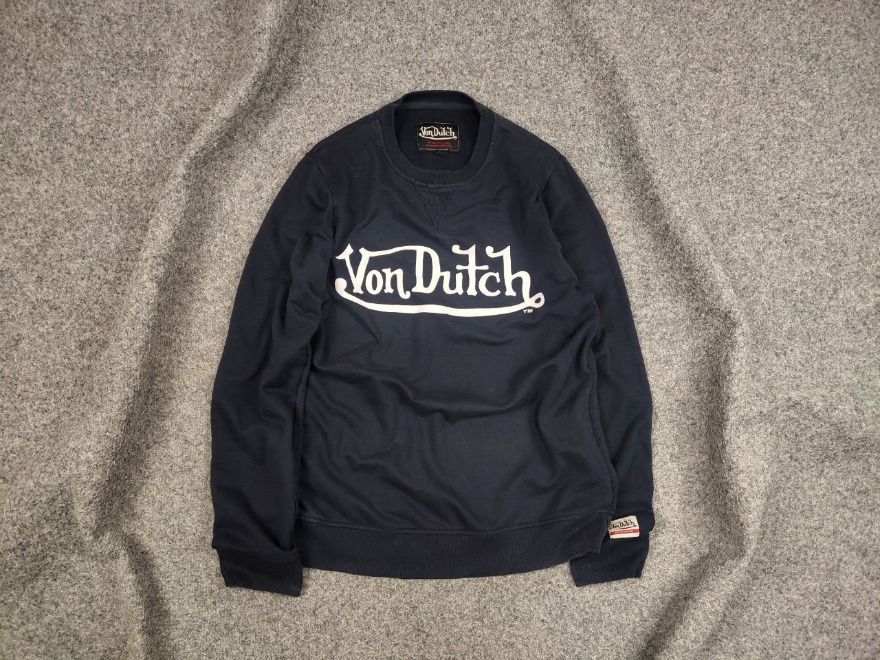 Von Dutch Vintage Von Dutch logo Blue Crew Chek Sweatshirt y2k style Size US M / EU 48-50 / 2 - 1 Thumbnail