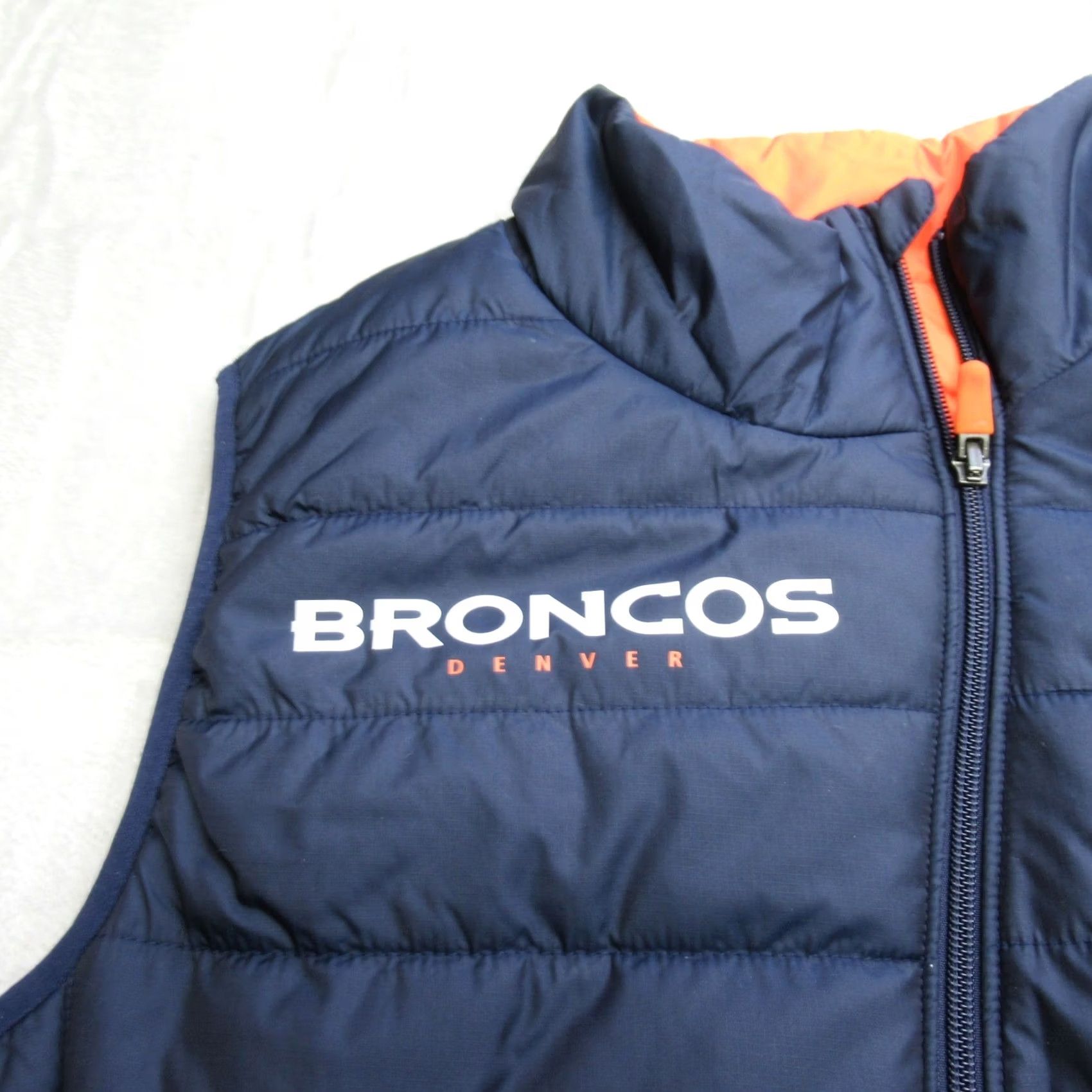 Nike Nike Denver Broncos Vest Mens Medium Blue Reversible Puff Insulated Full Zip Size US M / EU 48-50 / 2 - 7 Thumbnail