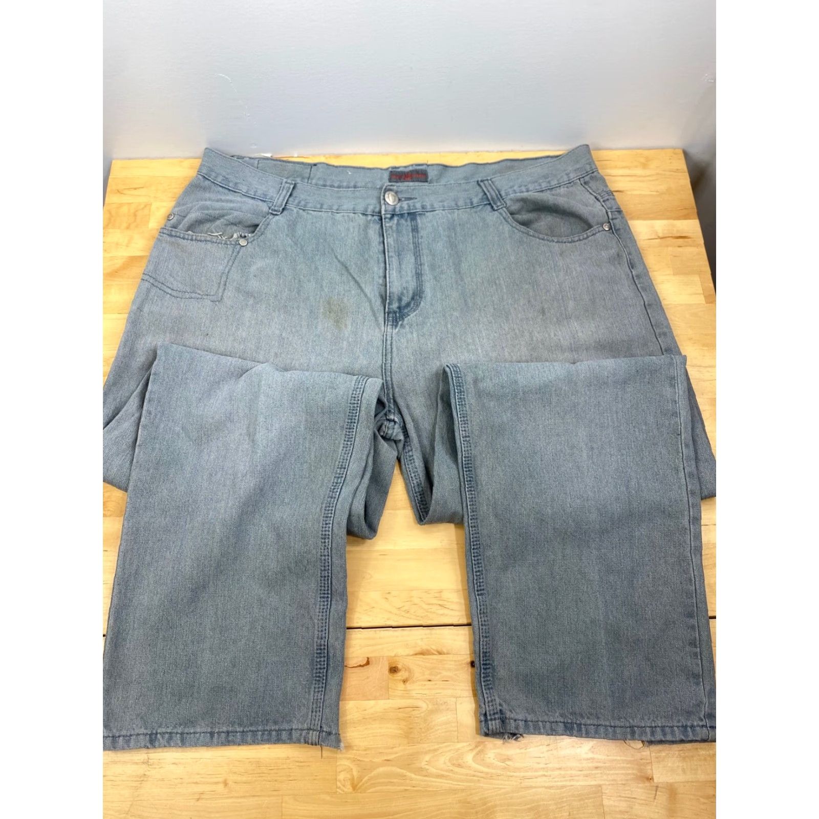 Vintage Swiss Cross Jeans Men 46 Regular Cotton Blend Gray 32 In Distress 3145 Size US 30 / EU 46 - 2 Thumbnail