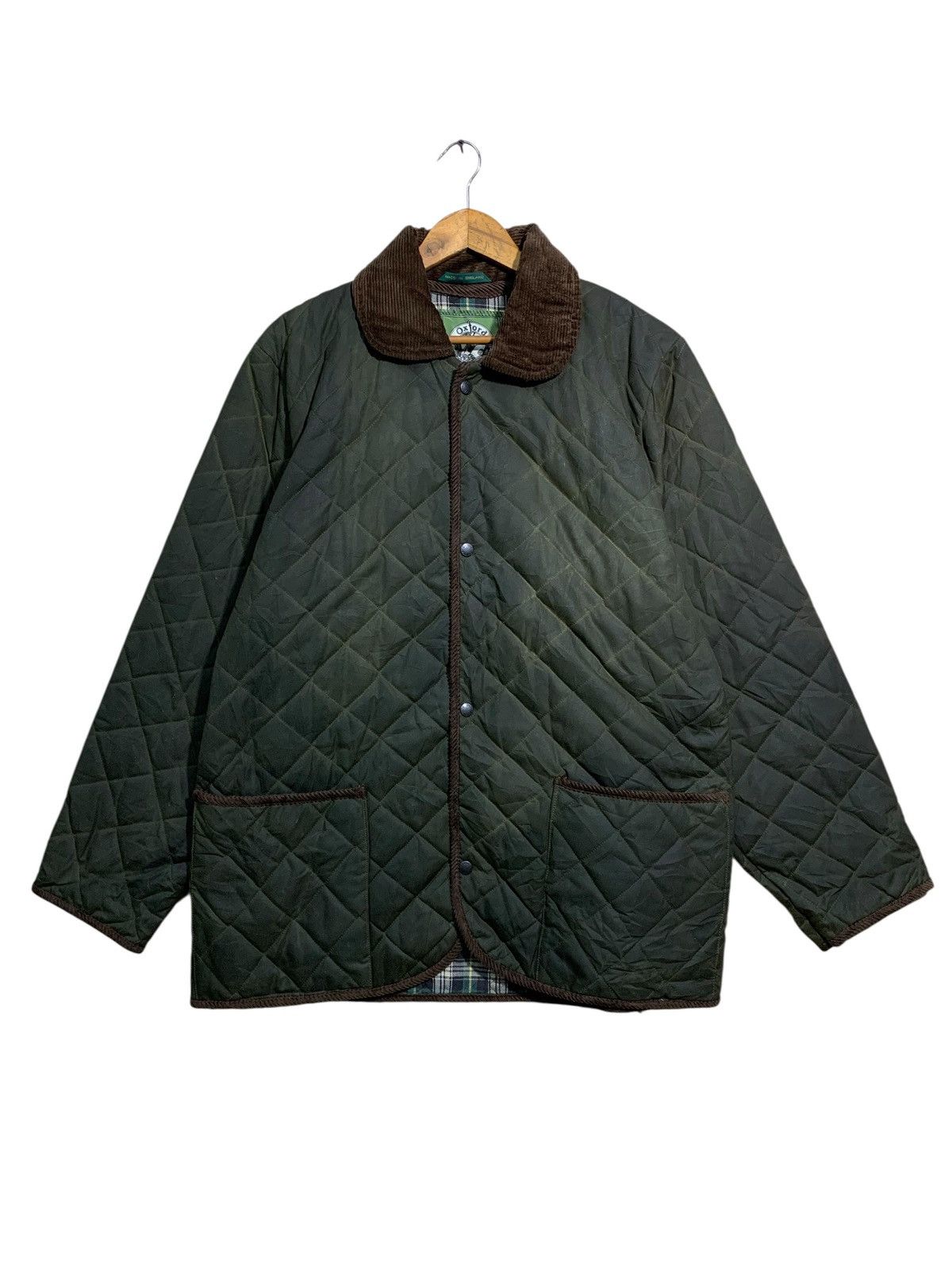 Barbour 🔥OXFORD BLUE WAXED QUILTED JACKETS ENGLAND Size US M / EU 48-50 / 2 - 5 Thumbnail