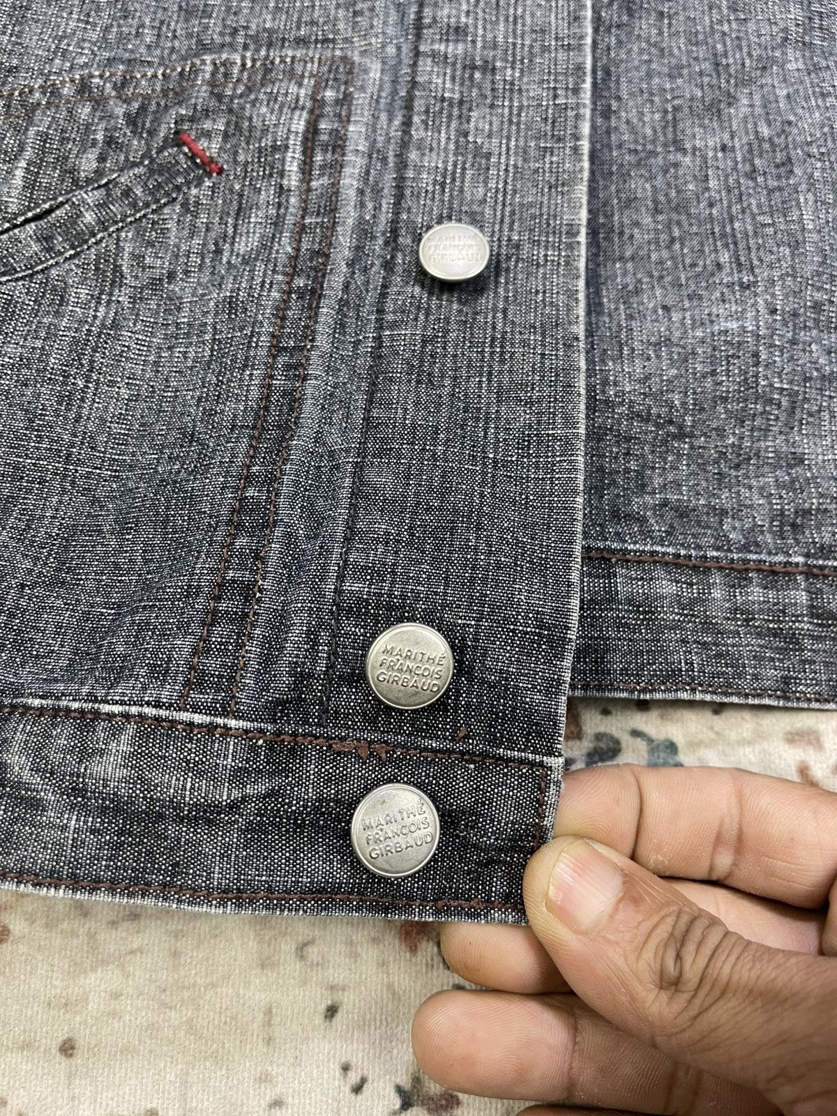 Marithe + Francois Girbaud Marithe + Francois Girbaud Denim Trucker Jacket Size S / US 4 / IT 40 - 9 Thumbnail