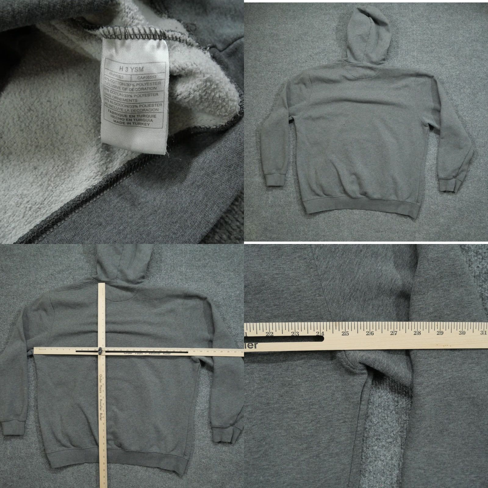 Nike VINTAGE Nike Hoodie XL Gray Pullover Distressed Mini Swoosh Y2K Mens Hooded Sweatshirt Size US XL / EU 56 / 4 - 8 Thumbnail