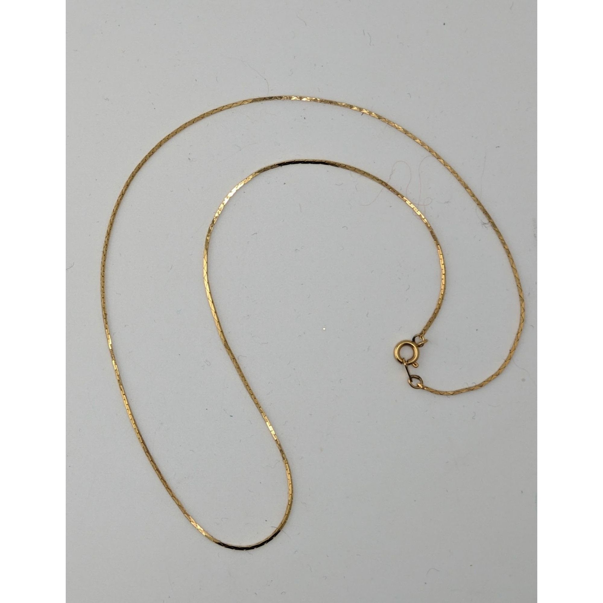 Other Classic Elegant Tone Flat Snake Chain Necklace Gold Tone Wit Size ONE SIZE - 5 Thumbnail