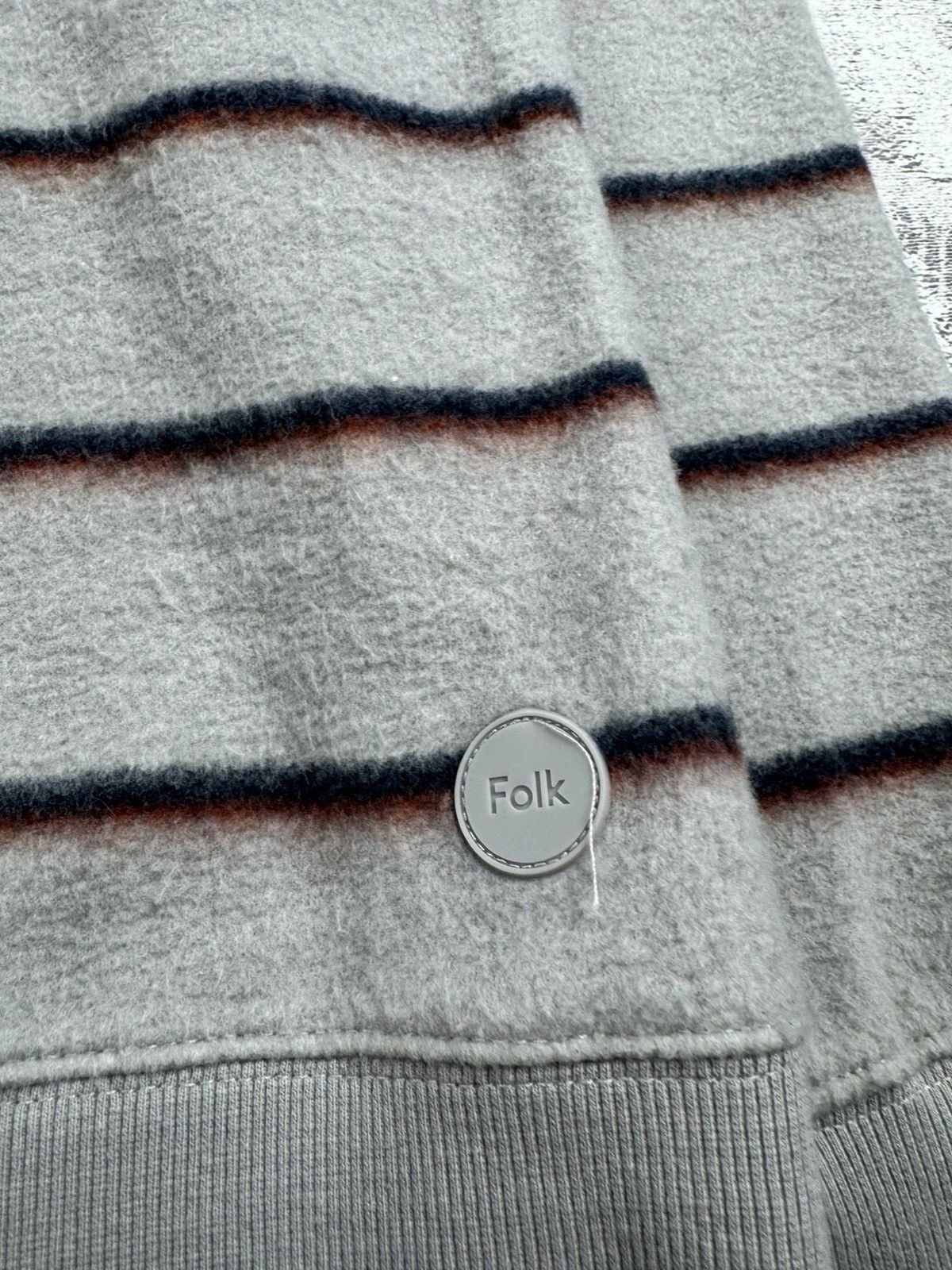 Folk Folk Striped Cotton Gray Size 3 Fleece Jumper Men’s Sweatshirt Pullover Hoodie Size US L / EU 52-54 / 3 - 7 Thumbnail