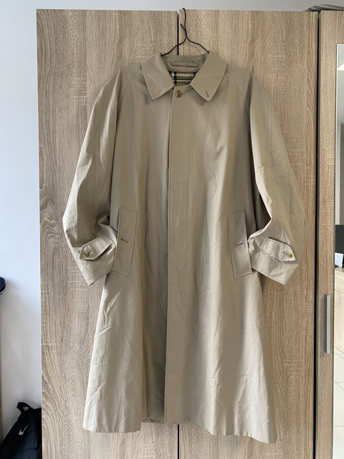 Burberry Vintage 90s Burberry Trench Coat Jacket Nova Check Size L-XL Size US XL / EU 56 / 4 - 5 Thumbnail