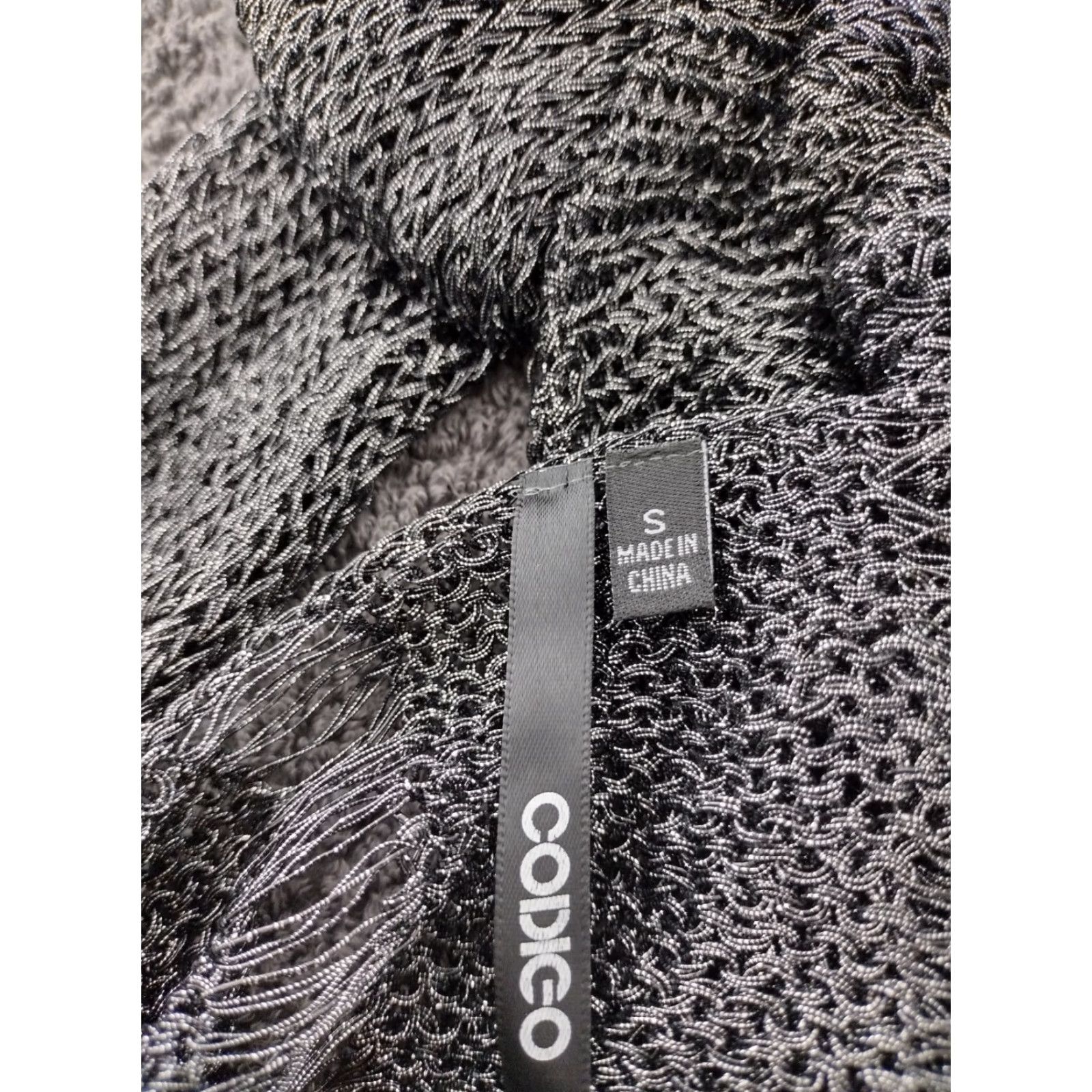 Vintage CODIGO Dress WOMEN Knitted Mini Longsleeve Boat Neck Gray S Size S / US 4 / IT 40 - 5 Thumbnail
