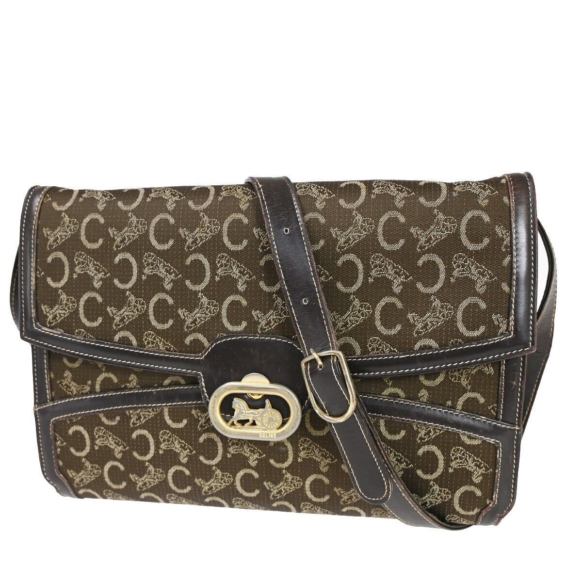 image of Celine Céline Macadam Shoulder in Brown, Women's