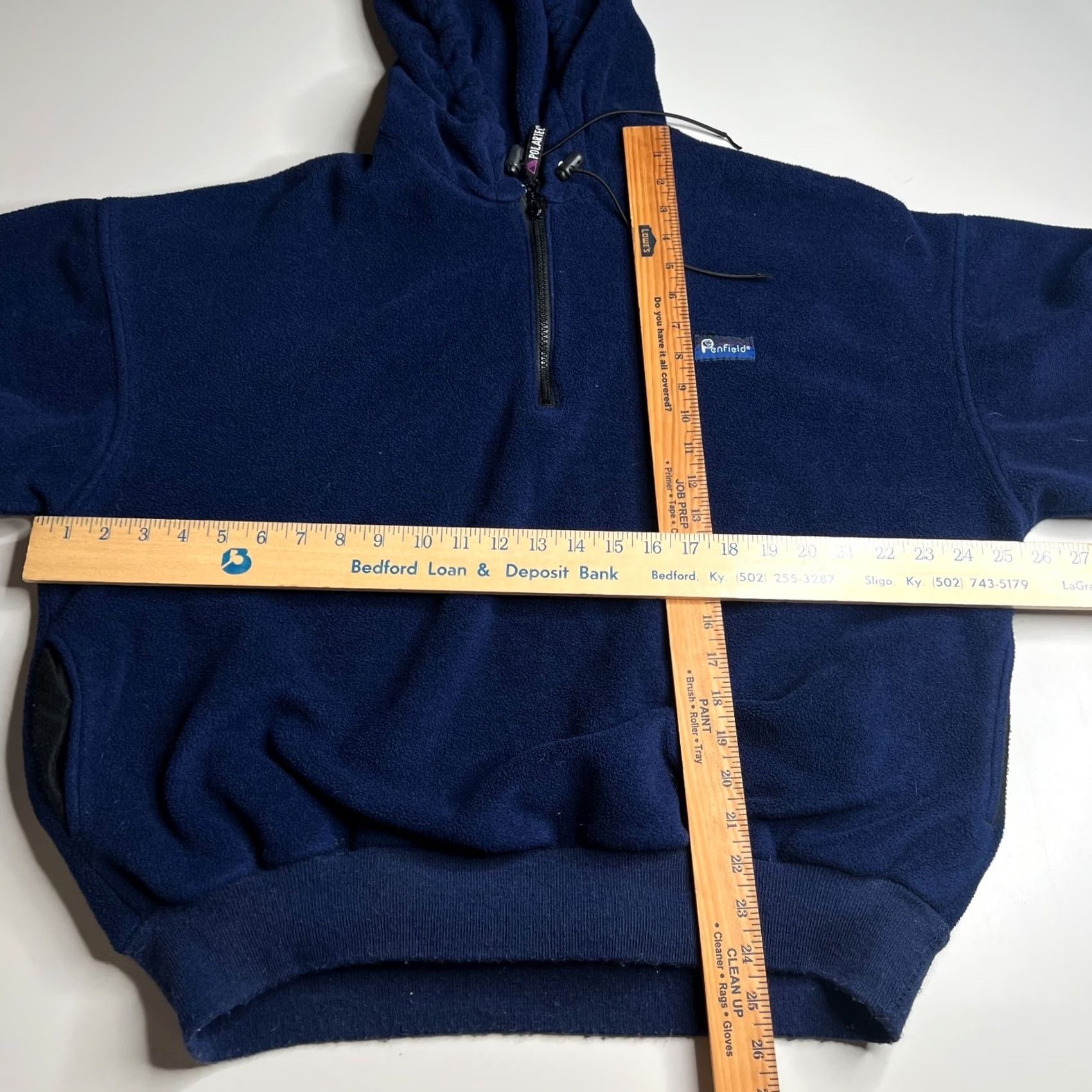 Penfield Vintage Penfield Polartec Fleece Hoodie Blue, USA Flag Outdoor 90s Long Sleeve, Polyester 90s L Size US L / EU 52-54 / 3 - 3 Thumbnail