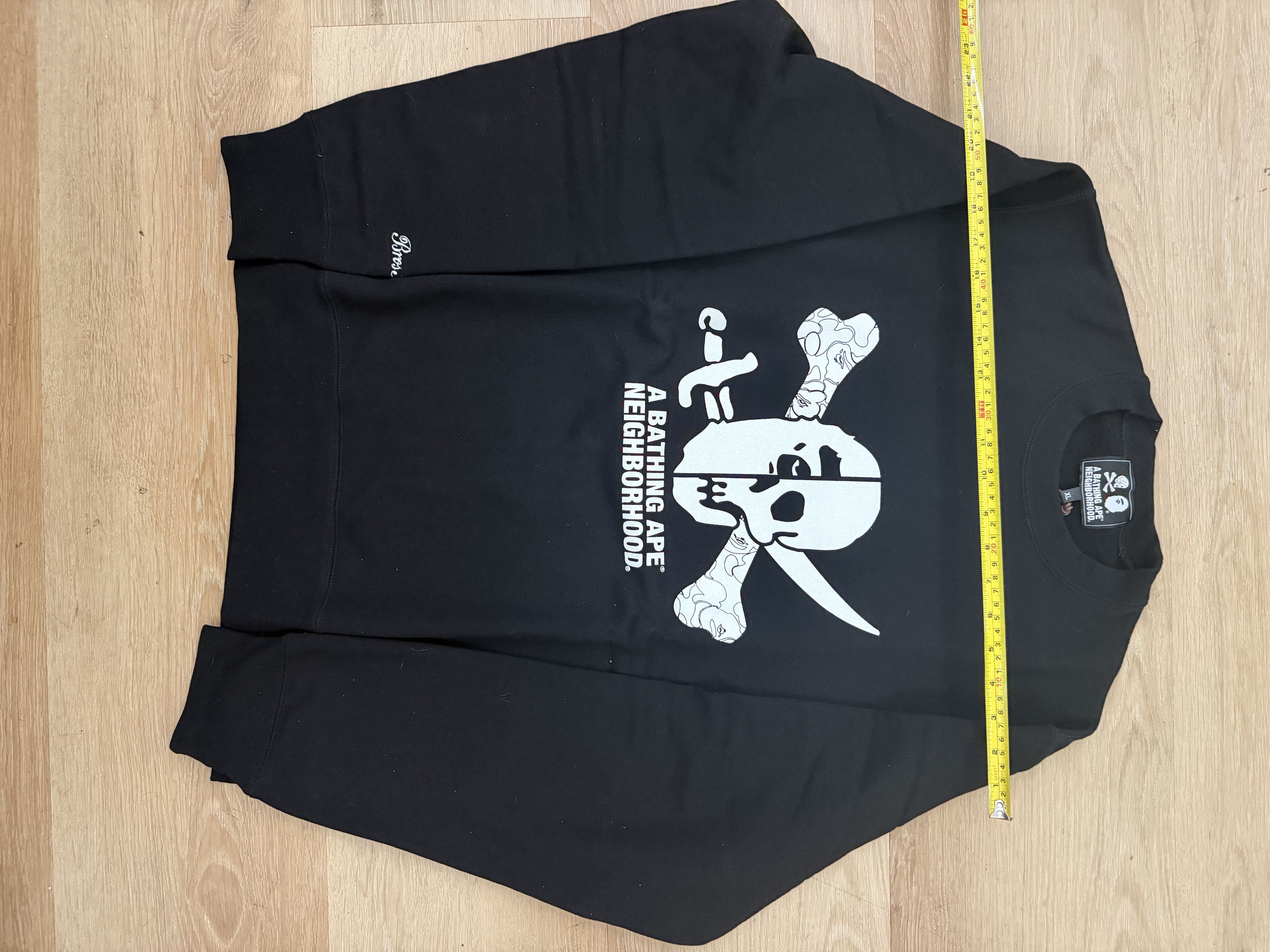 BAPE X Neighborhood Ape & Skull Crewneck Black