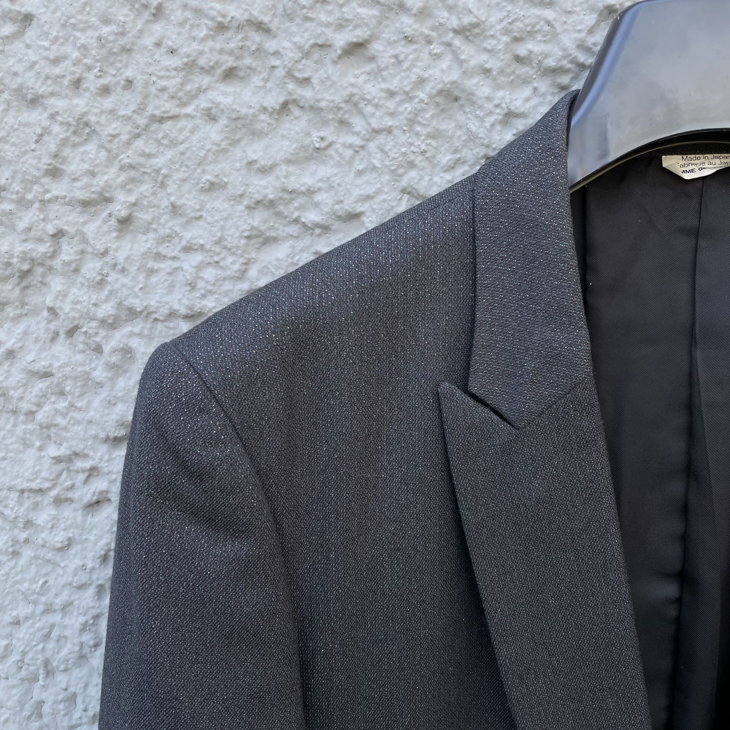 Comme des Garcons × Comme des Garcons Homme Plus CDG Homme Plus Grey Blazer Jacket Sparkles S/S07 Size 50R - 5 Thumbnail