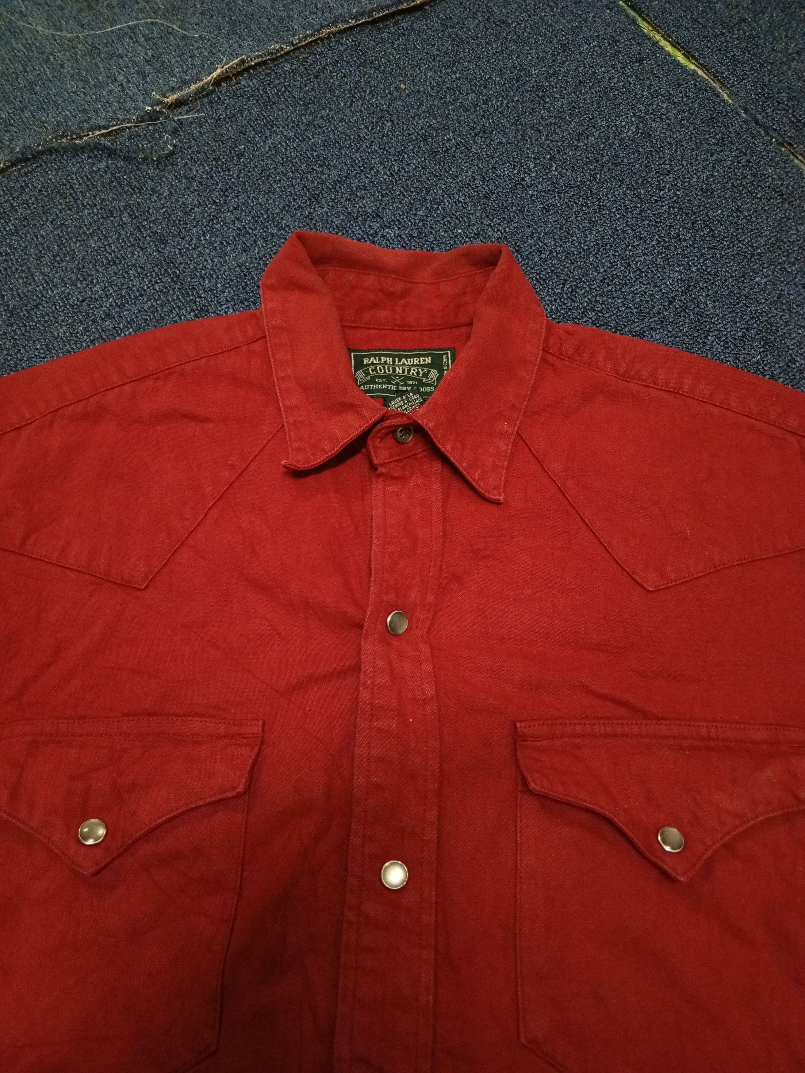 Polo Ralph Lauren Ralph Lauren country button shirts button up red color Size US L / EU 52-54 / 3 - 3 Thumbnail