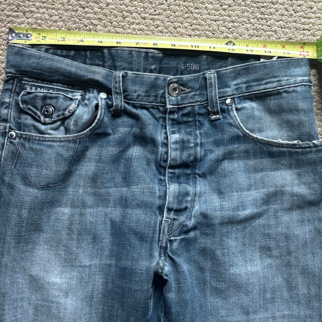 G-Star G Star RAW 3301 Jeans 32x31 slim faded distressed ripped Size US 32 / EU 48 - 6 Thumbnail