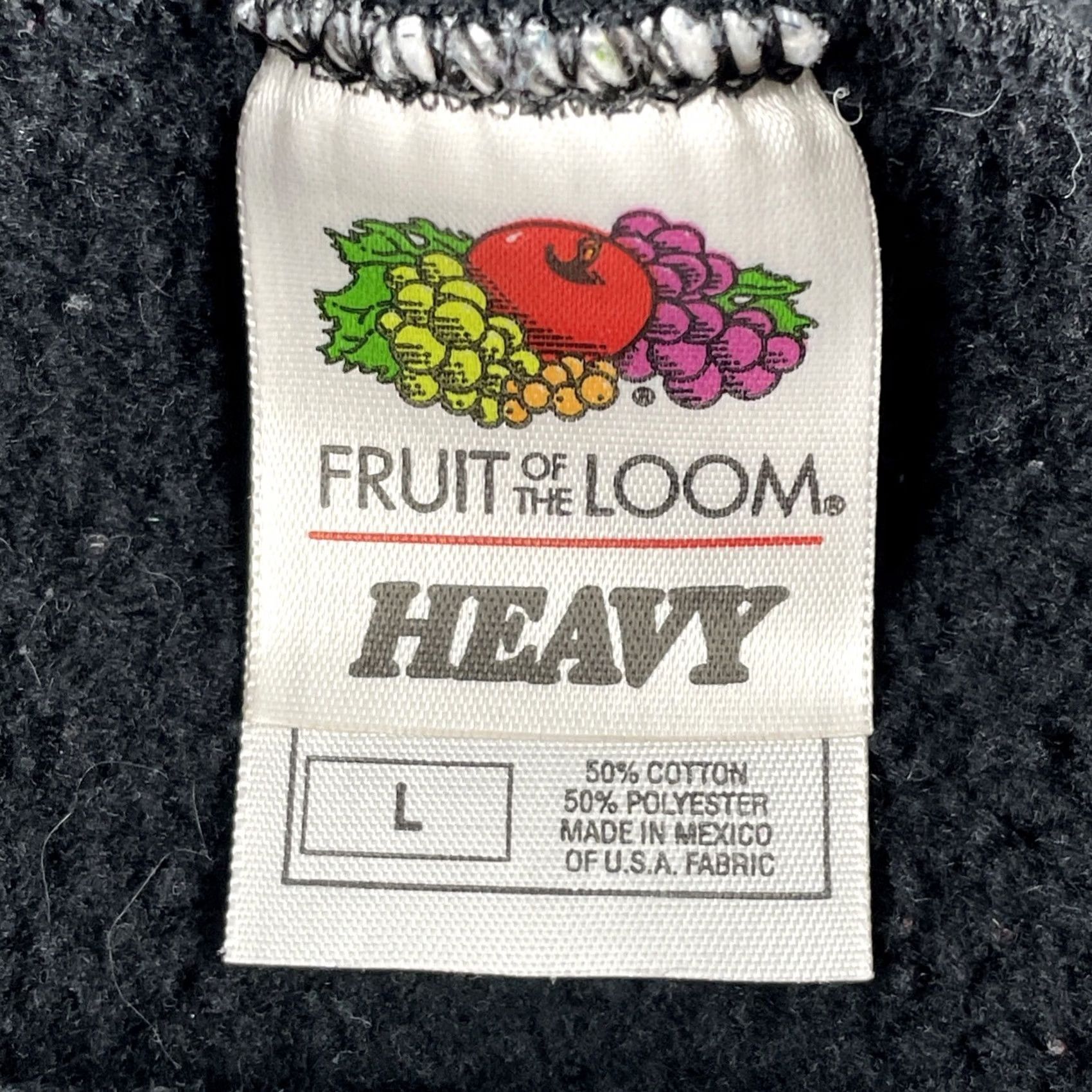 Fruit Of The Loom VINTAGE Fruit of the Loom Sweatshirt Black L Mens Wrestling 90s Y2K Size US L / EU 52-54 / 3 - 6 Thumbnail