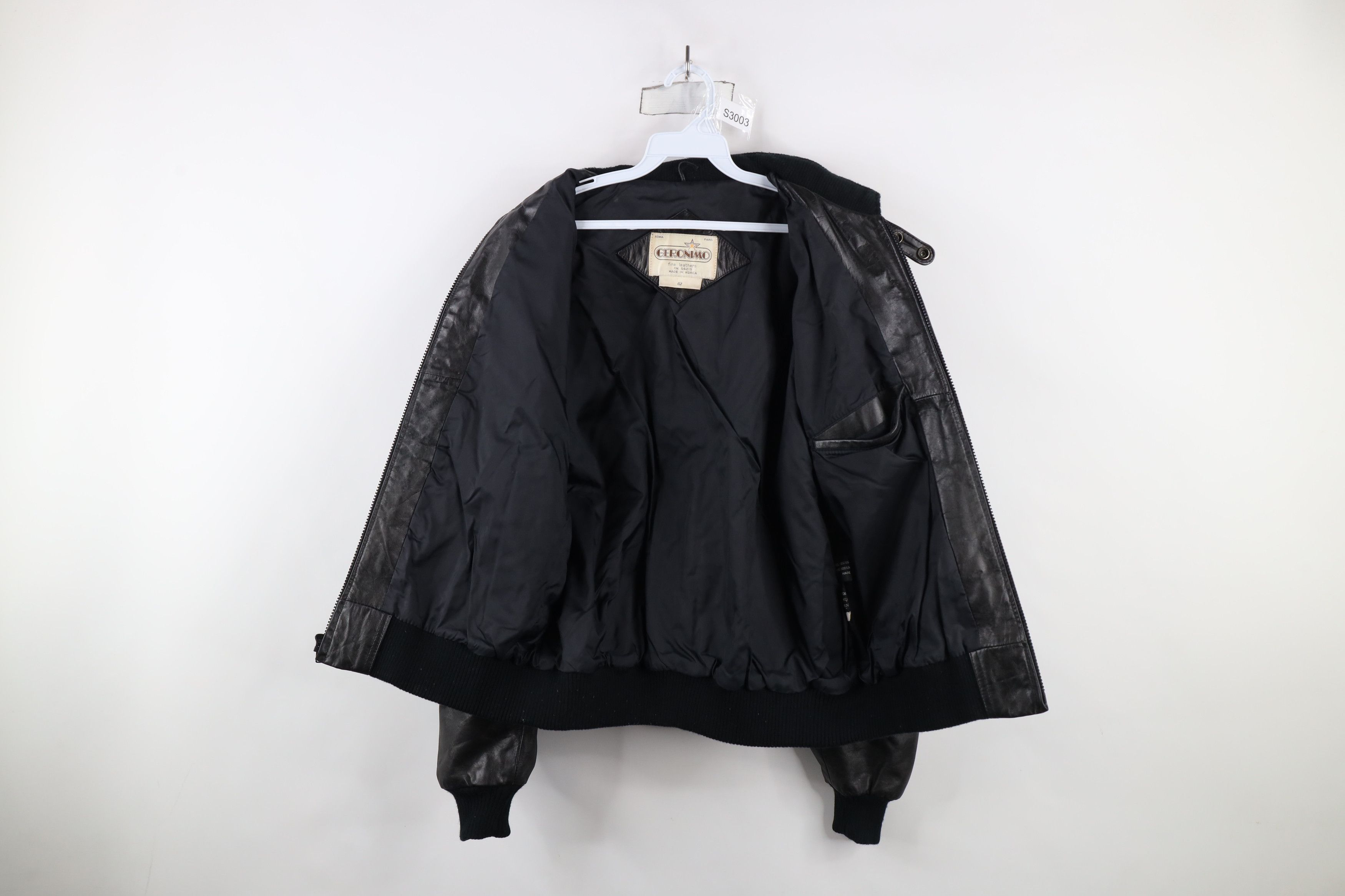 Vintage Vintage 70s 80s Streetwear Leather Cafe Racer Bomber Jacket Size US L / EU 52-54 / 3 - 7 Thumbnail